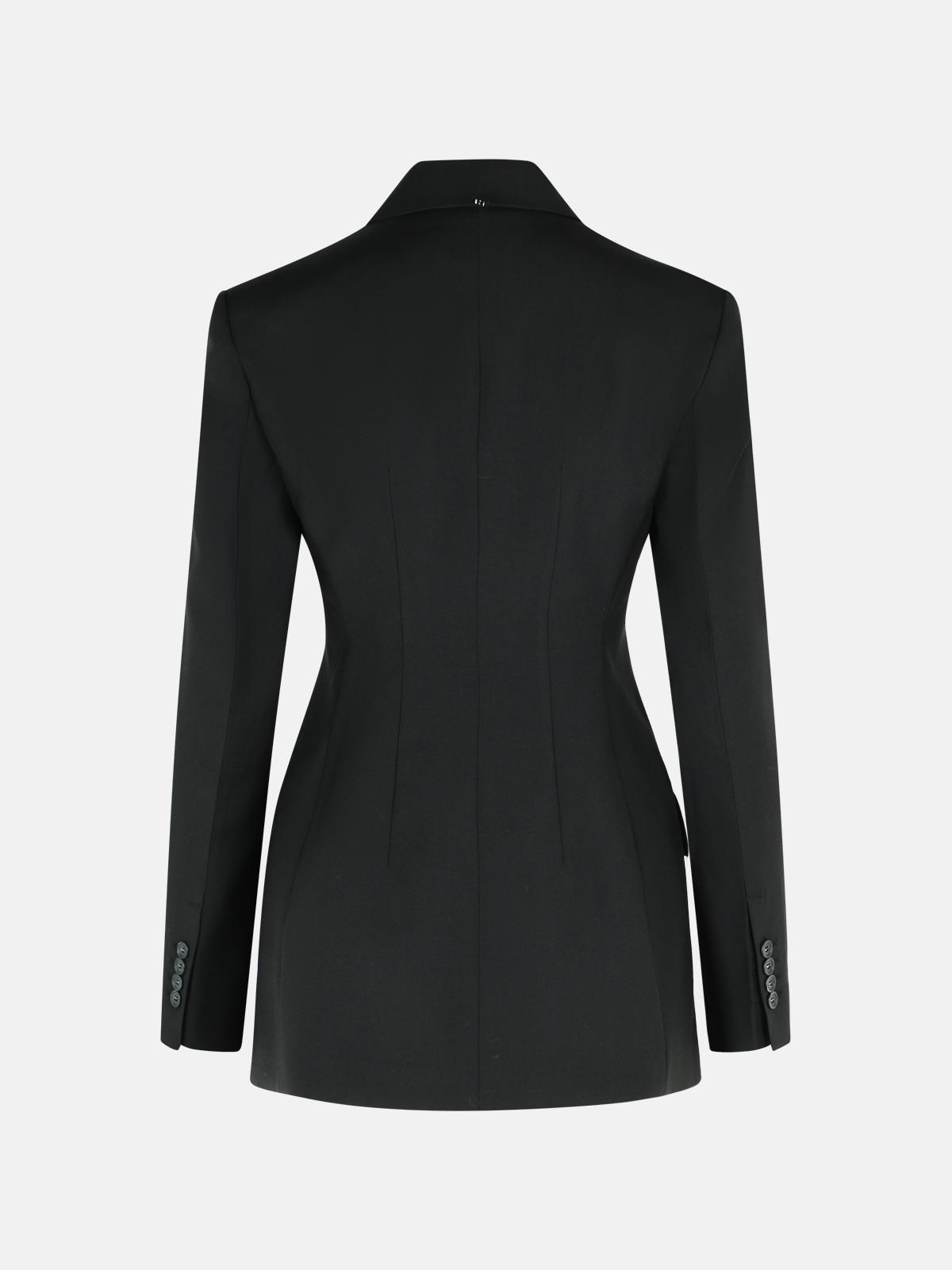 'ADAMO' BLACK VIRGIN WOOL BLAZER - 3
