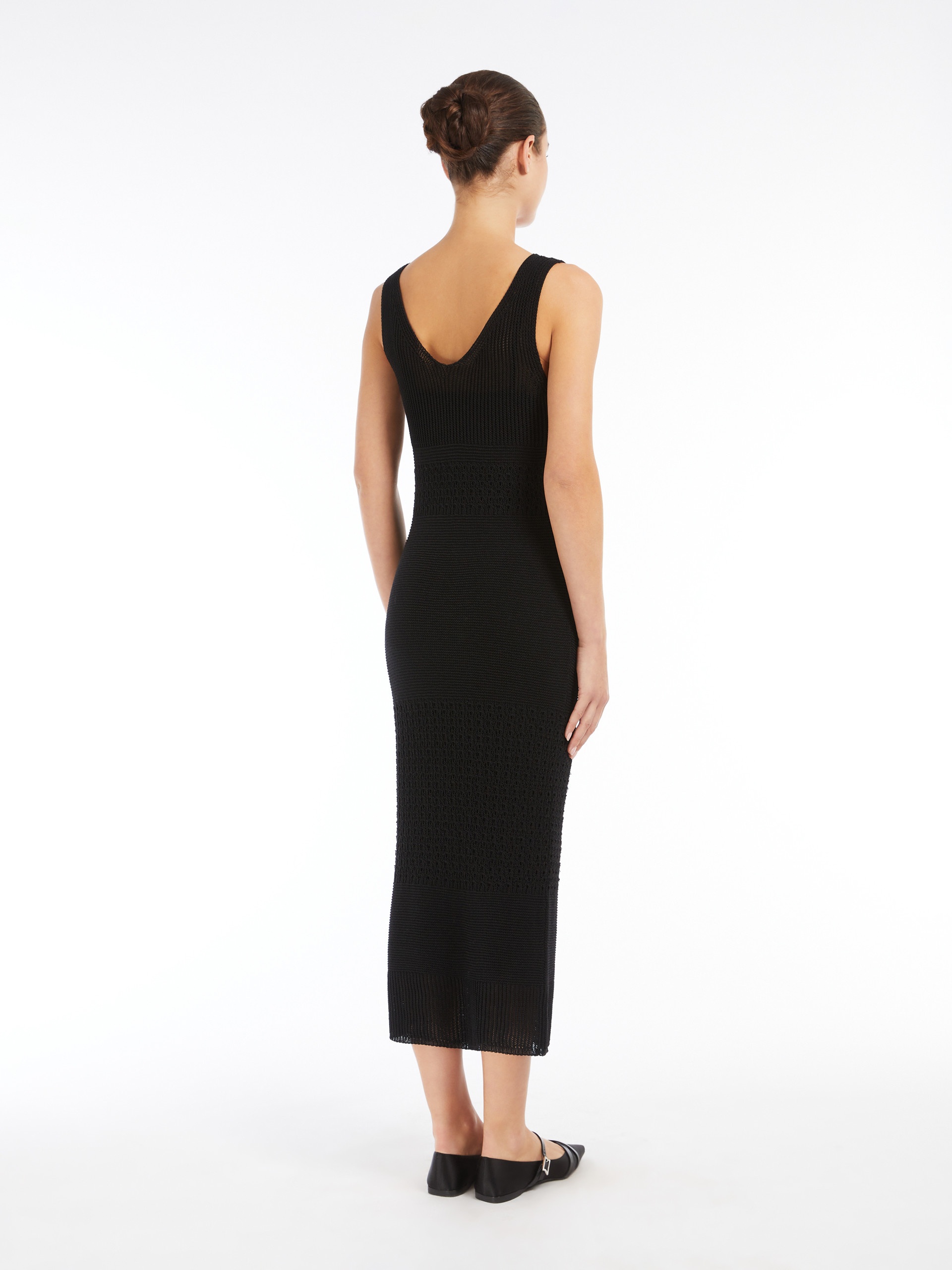 VALOIS Patterned cotton blend sleeveless dress - 4