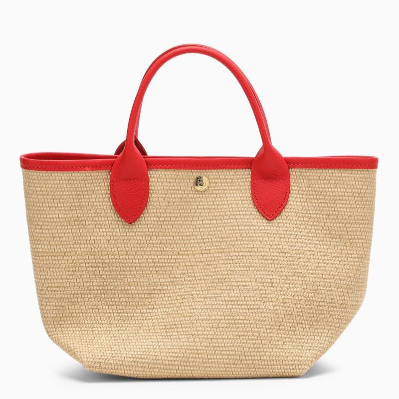 LONGCHAMP RED/BEIGE S LE PANIER BAG - 3