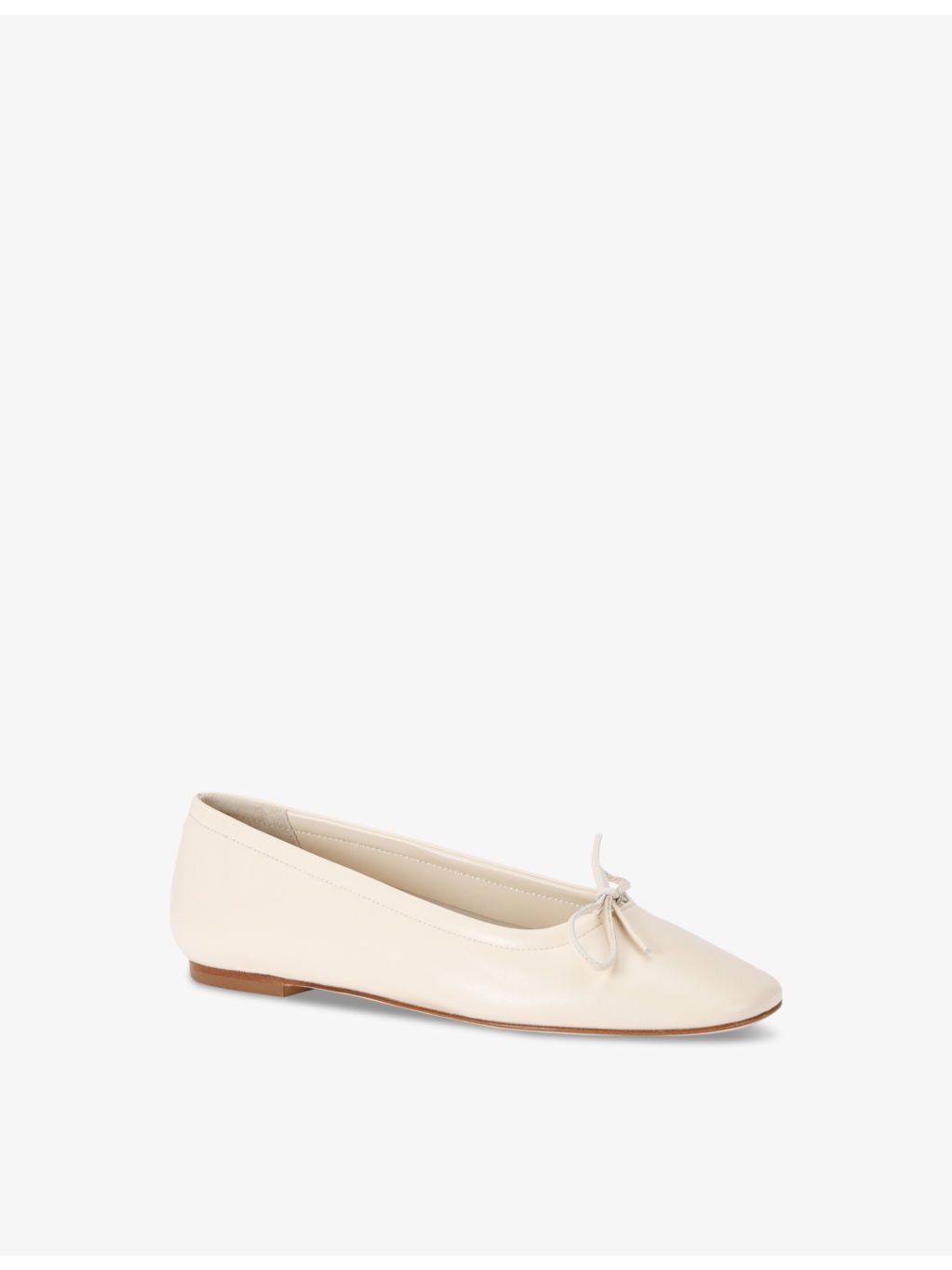 Delfina bow-embellished leather ballet flats - 3