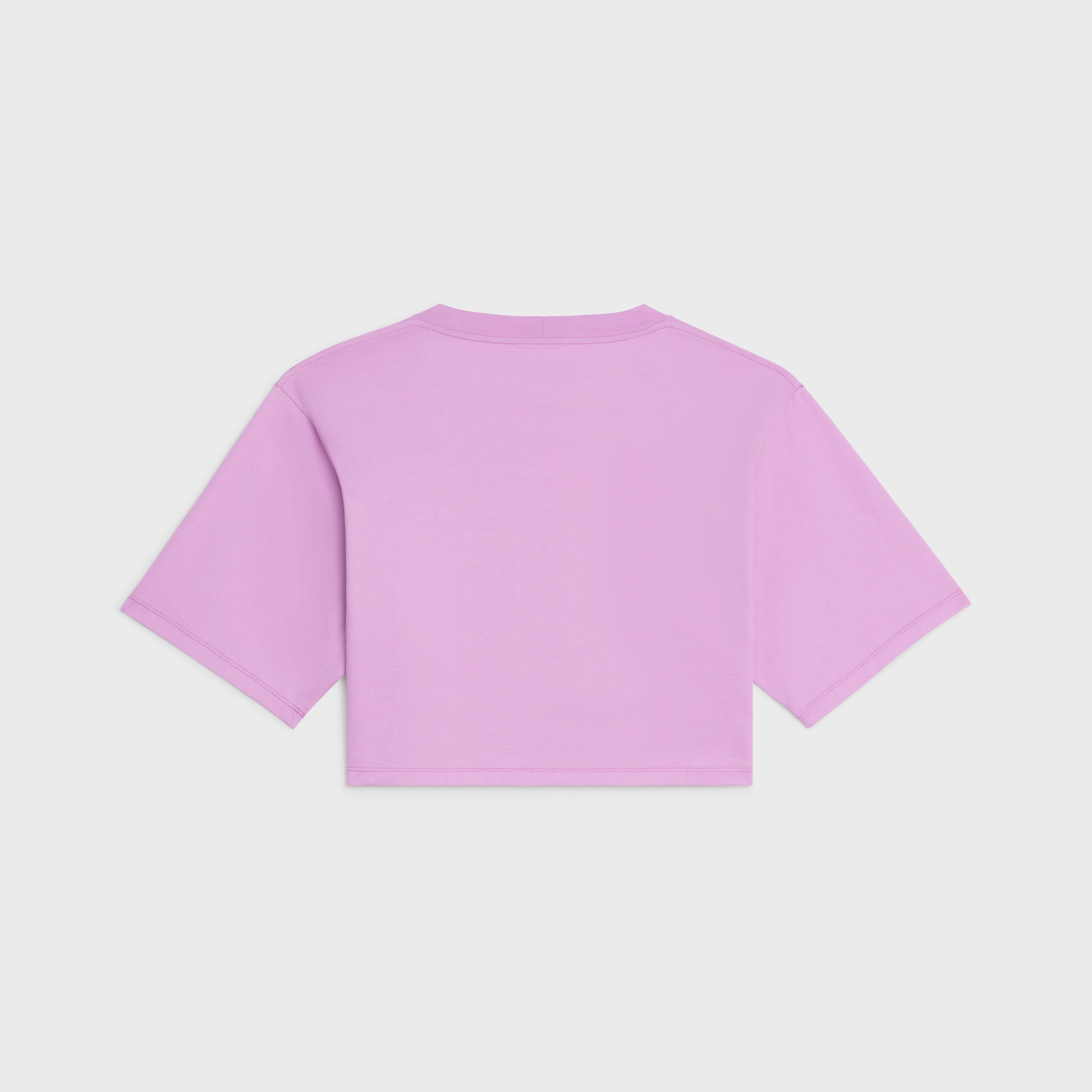 CROPPED CELINE T-SHIRT IN COTTON FLEECE - 2