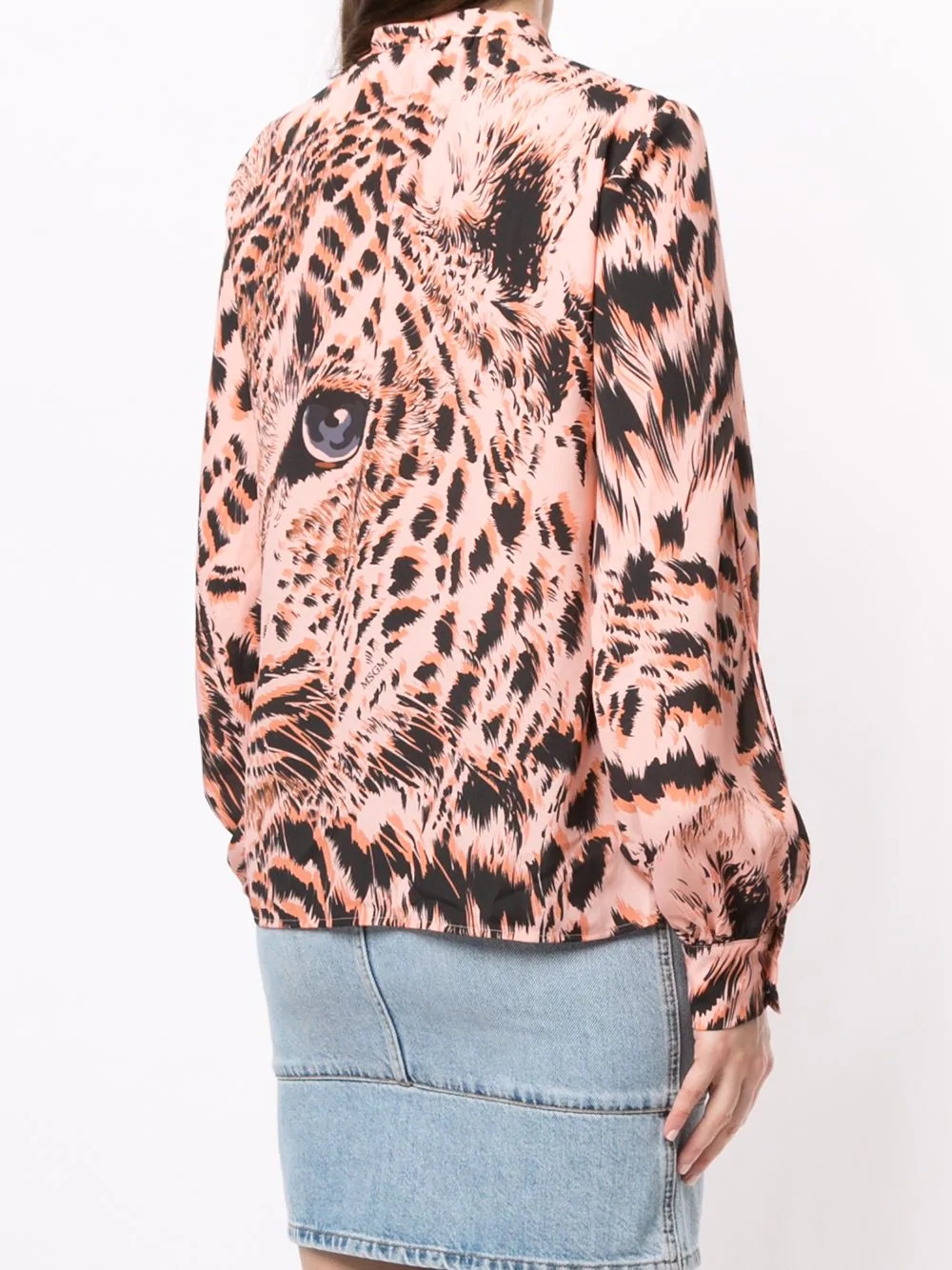 graphic print longsleeved blouse - 4