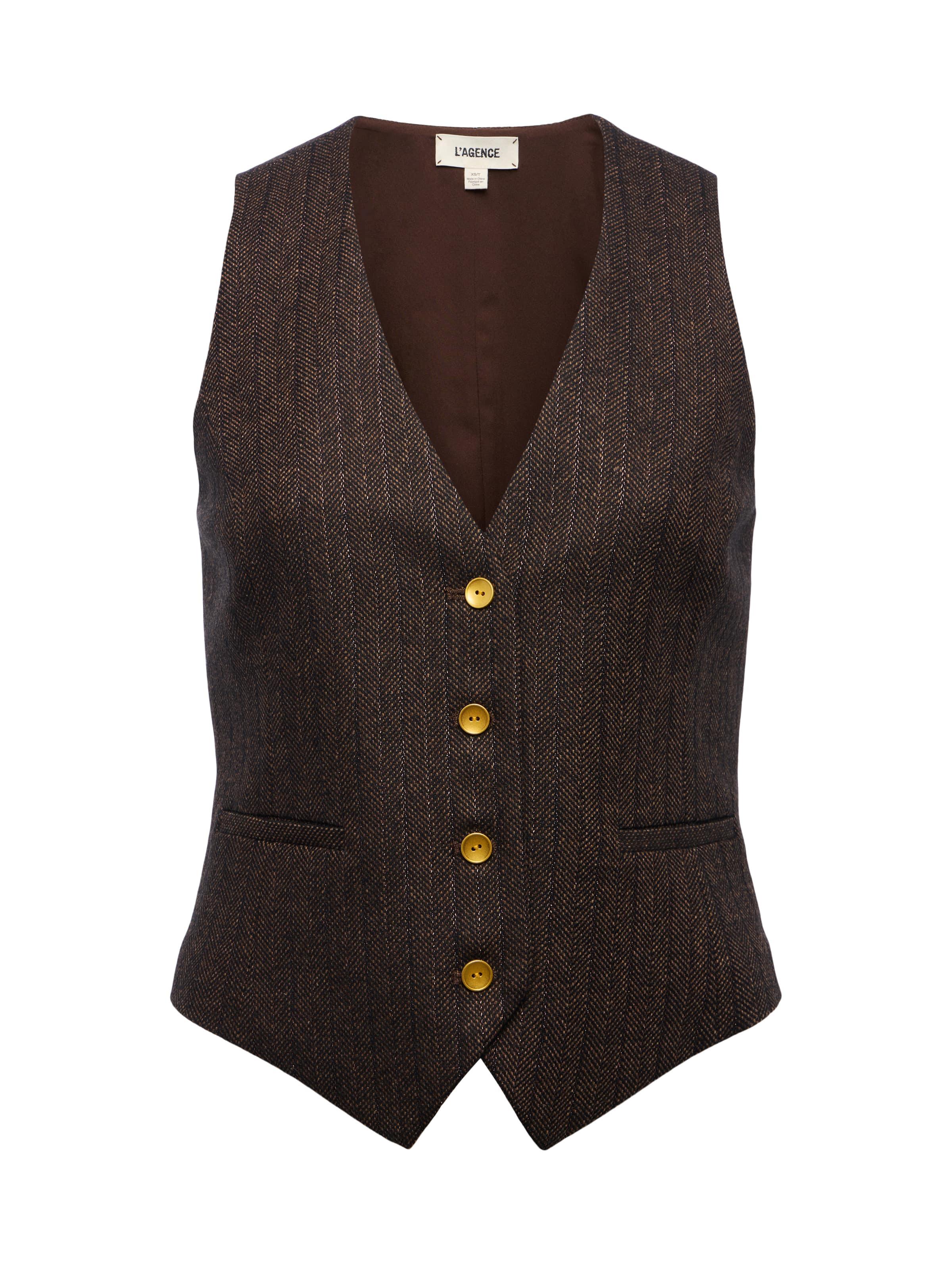 Drina Pinstriped Vest - 1