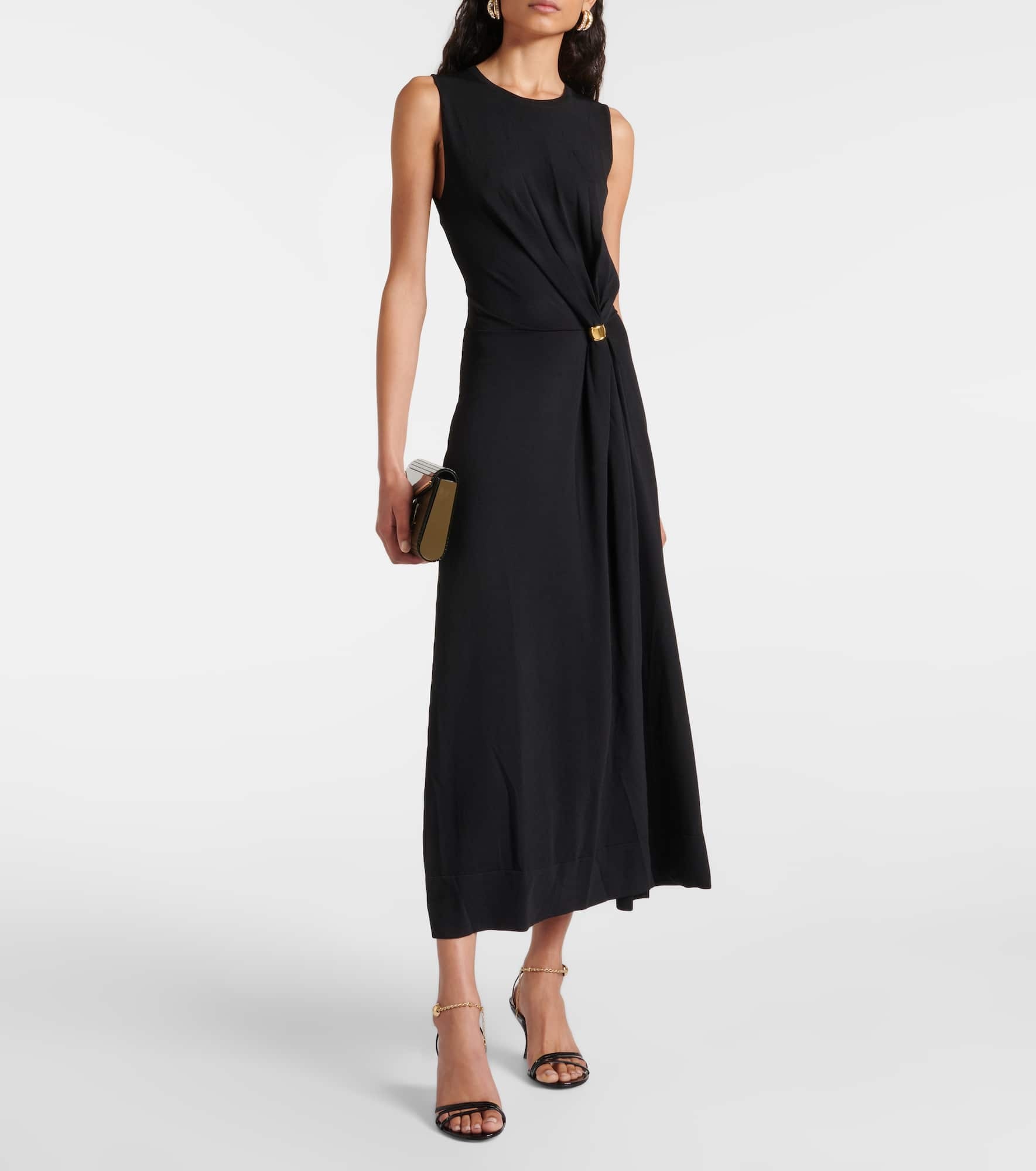 Saralien gathered jersey midi dress - 2