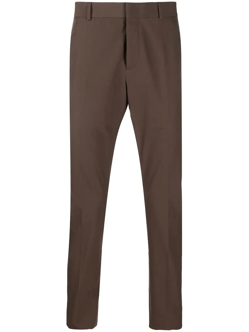 contrast tape slim-fit trousers 1