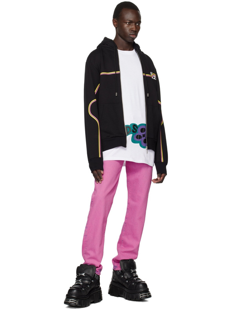 GCDS White Checkerboard Long Sleeve T-Shirt outlook