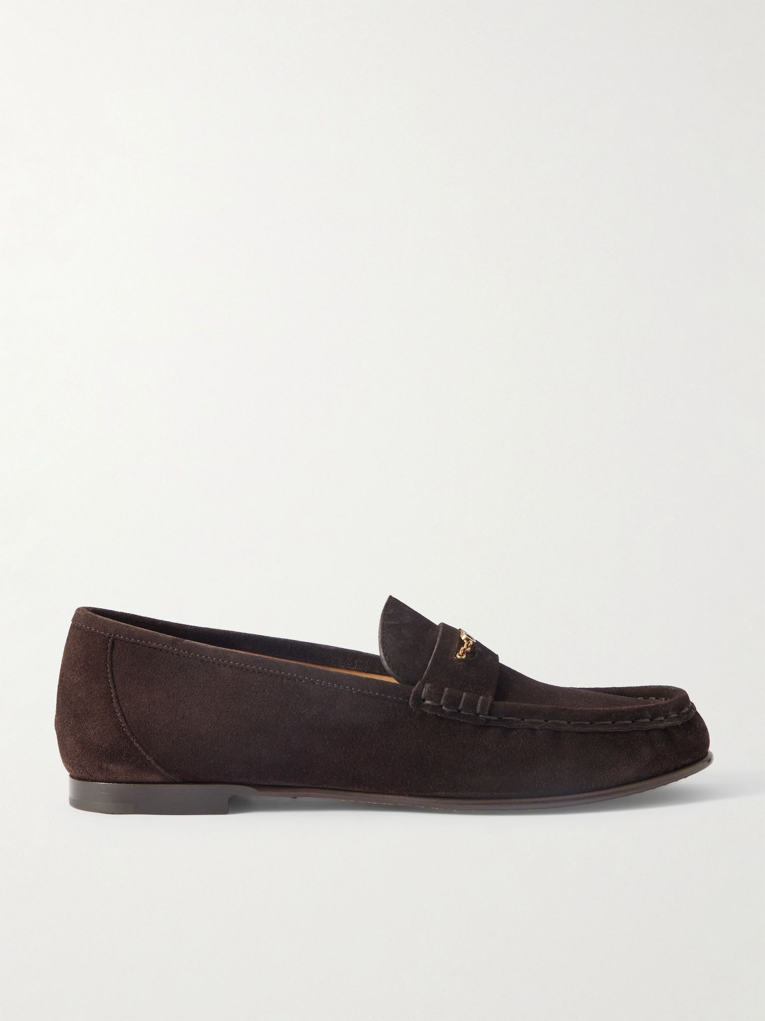 Embellished suede loafers Dark brown - 1