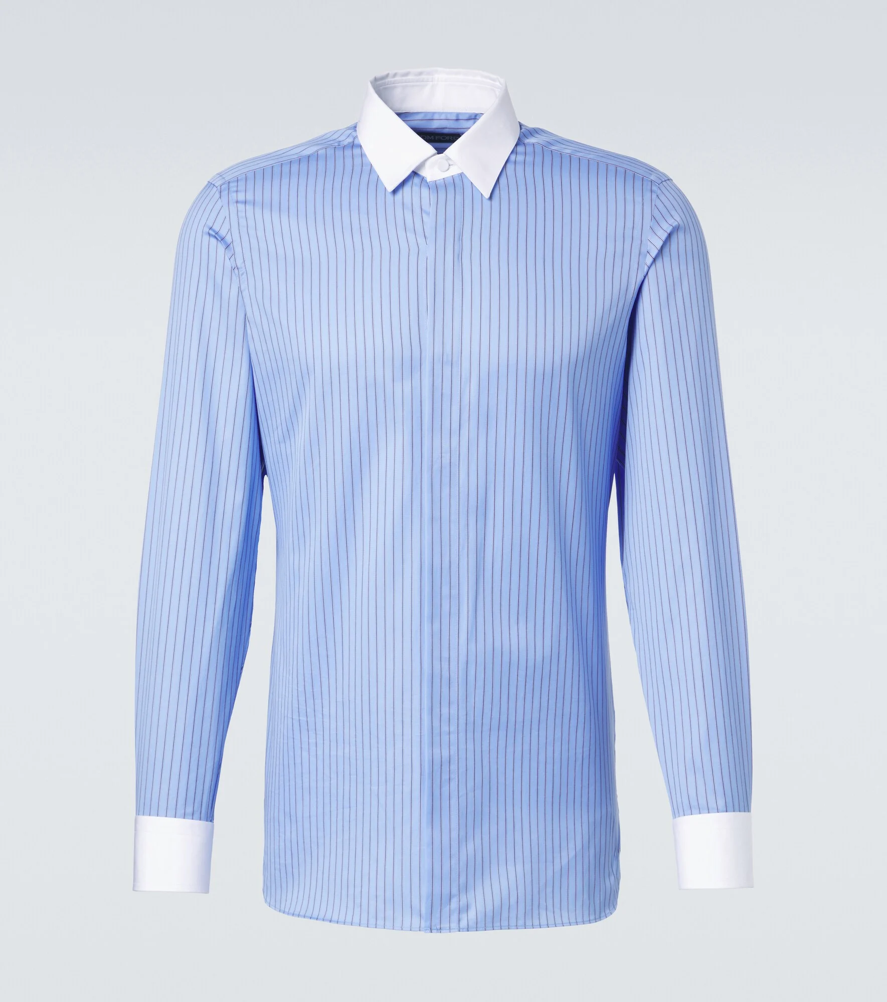 Striped cotton satin shirt - 1