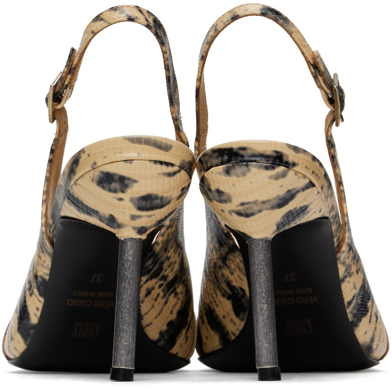 KNWLS Beige & Black Carmine Heels outlook