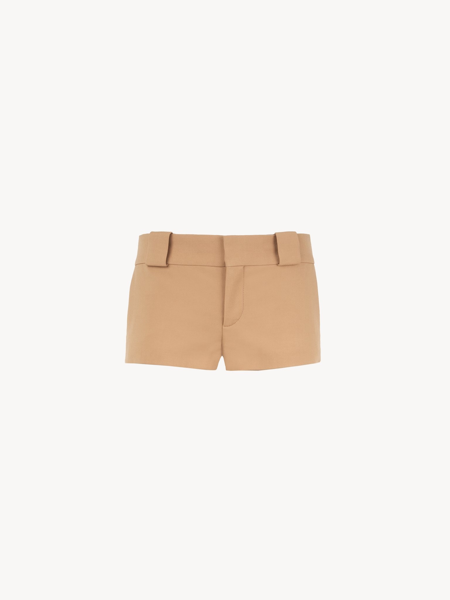 TAILORED MINI SHORTS IN WOOL GRAIN DE POUDRE - 2