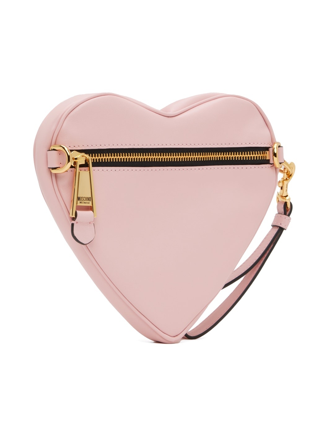 Pink 'Moschino' Belt Heart Pouch - 3