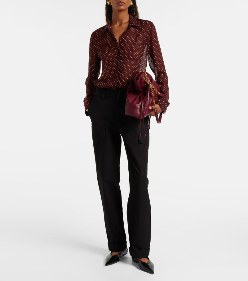 NILI LOTAN Gaia polka-dot silk shirt outlook