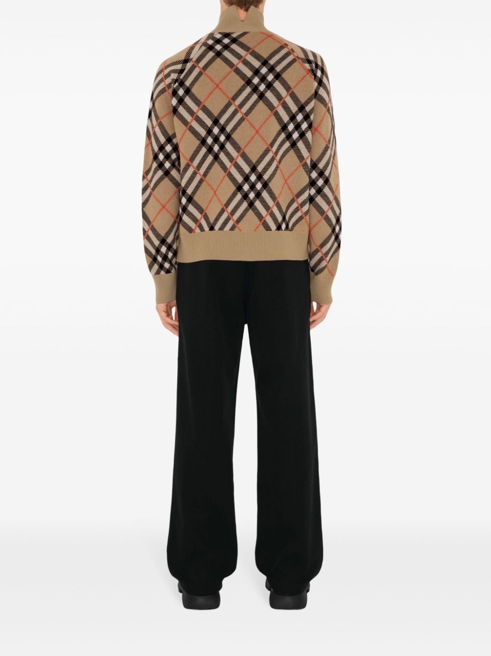 Vintage Check zip-up cardigan - 4