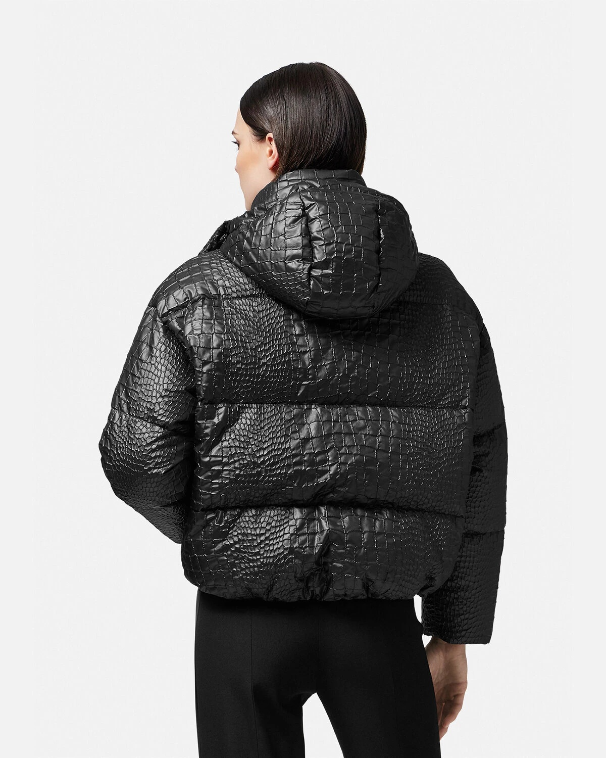 Croc-Lacquered Cloquet Puffer Jacket - 4