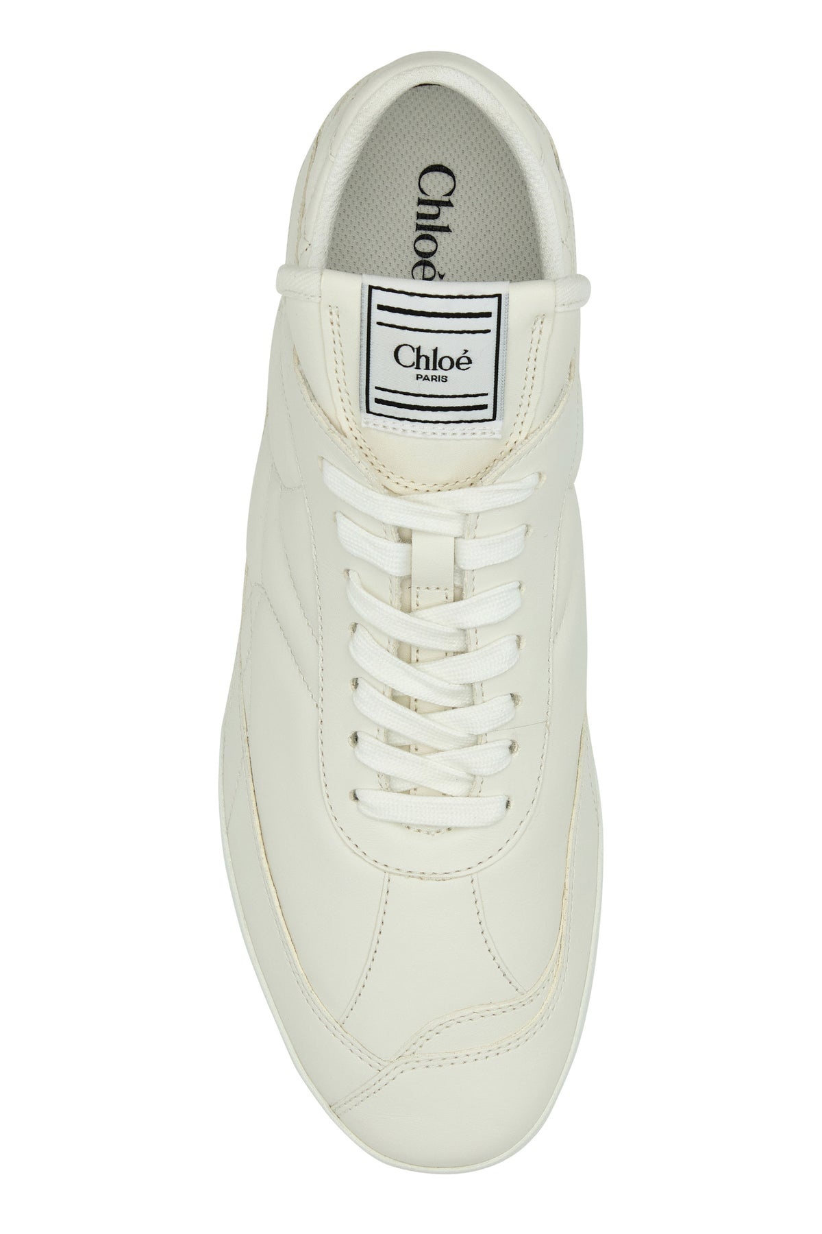 White leather Chloè Kick sneakers - 4