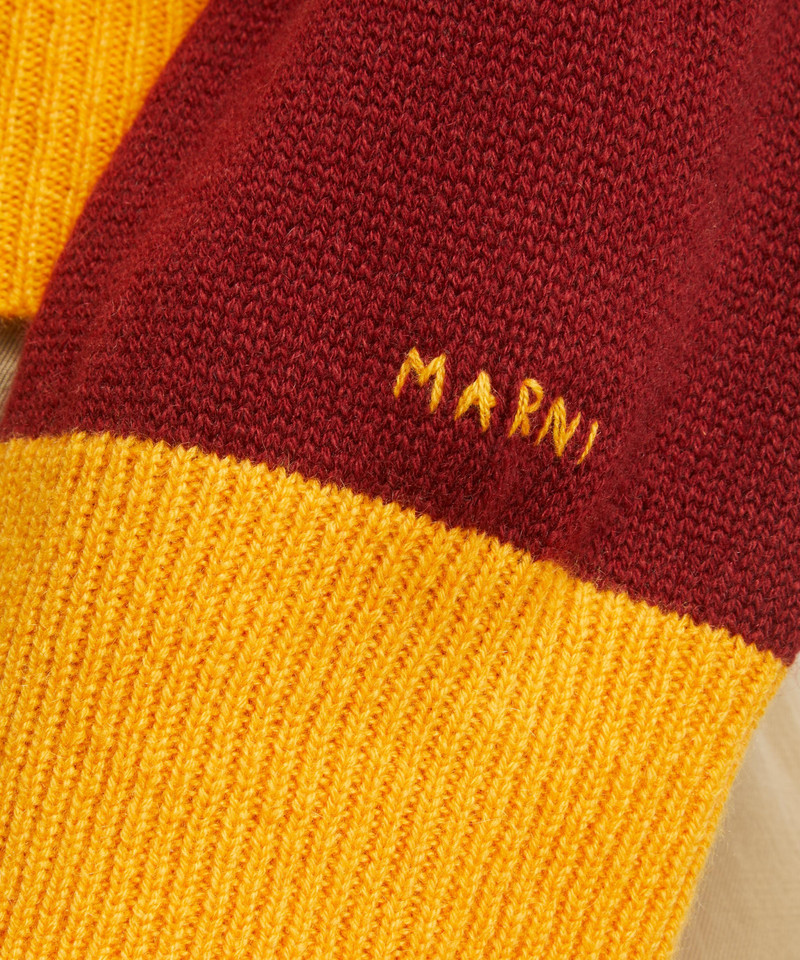 Colour-Block Cashmere Polo Sweater 5
