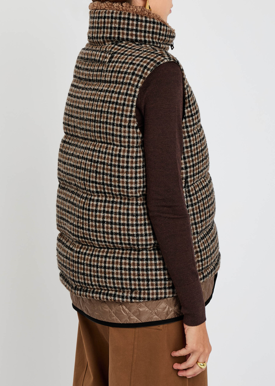 Moncler Touvet Houndstooth Quilted Wool-blend Gilet - 3