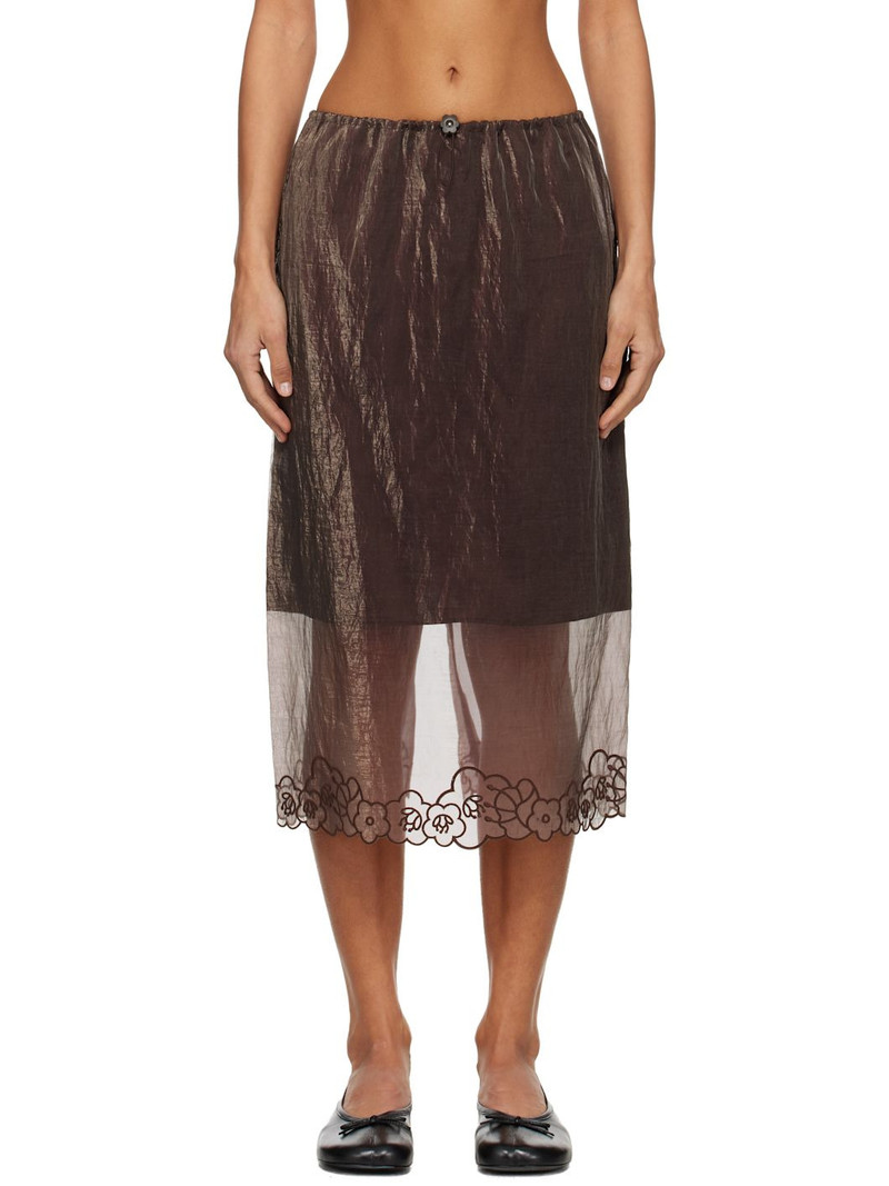 Brown Bria Midi SKirt 1