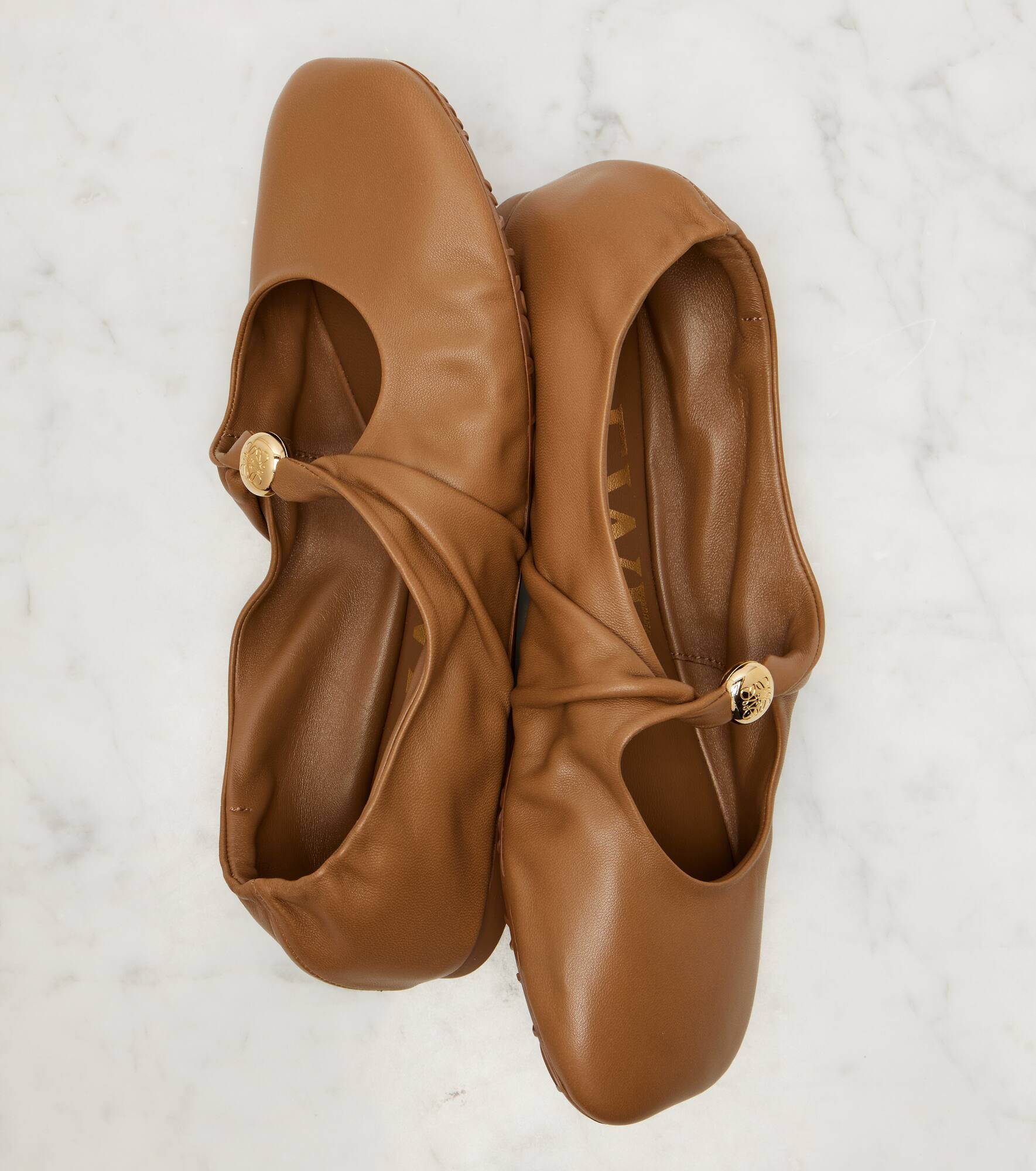 Pebble leather ballet flats - 5