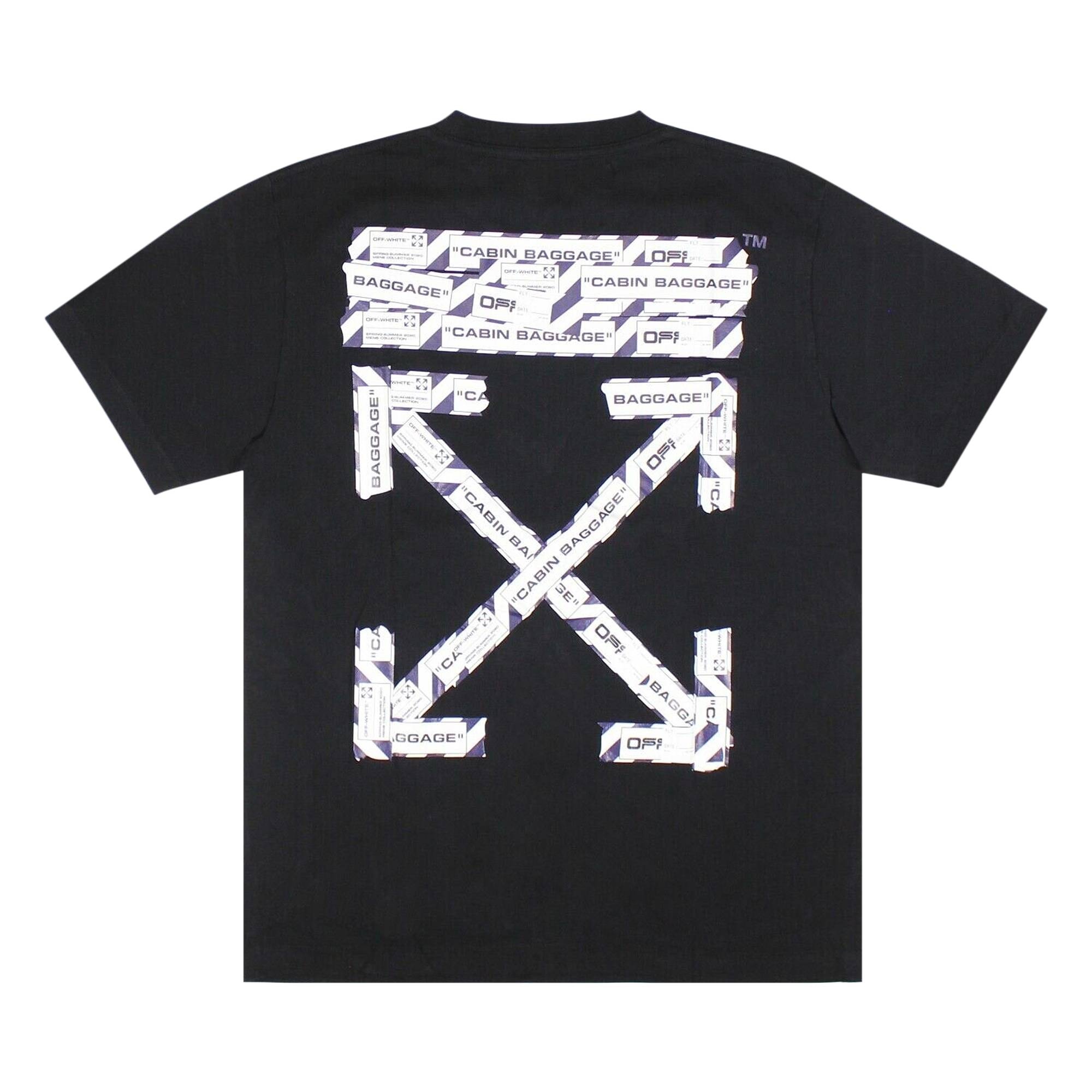 Off-White Airport Tape T-Shirt 'Black/White' - 3