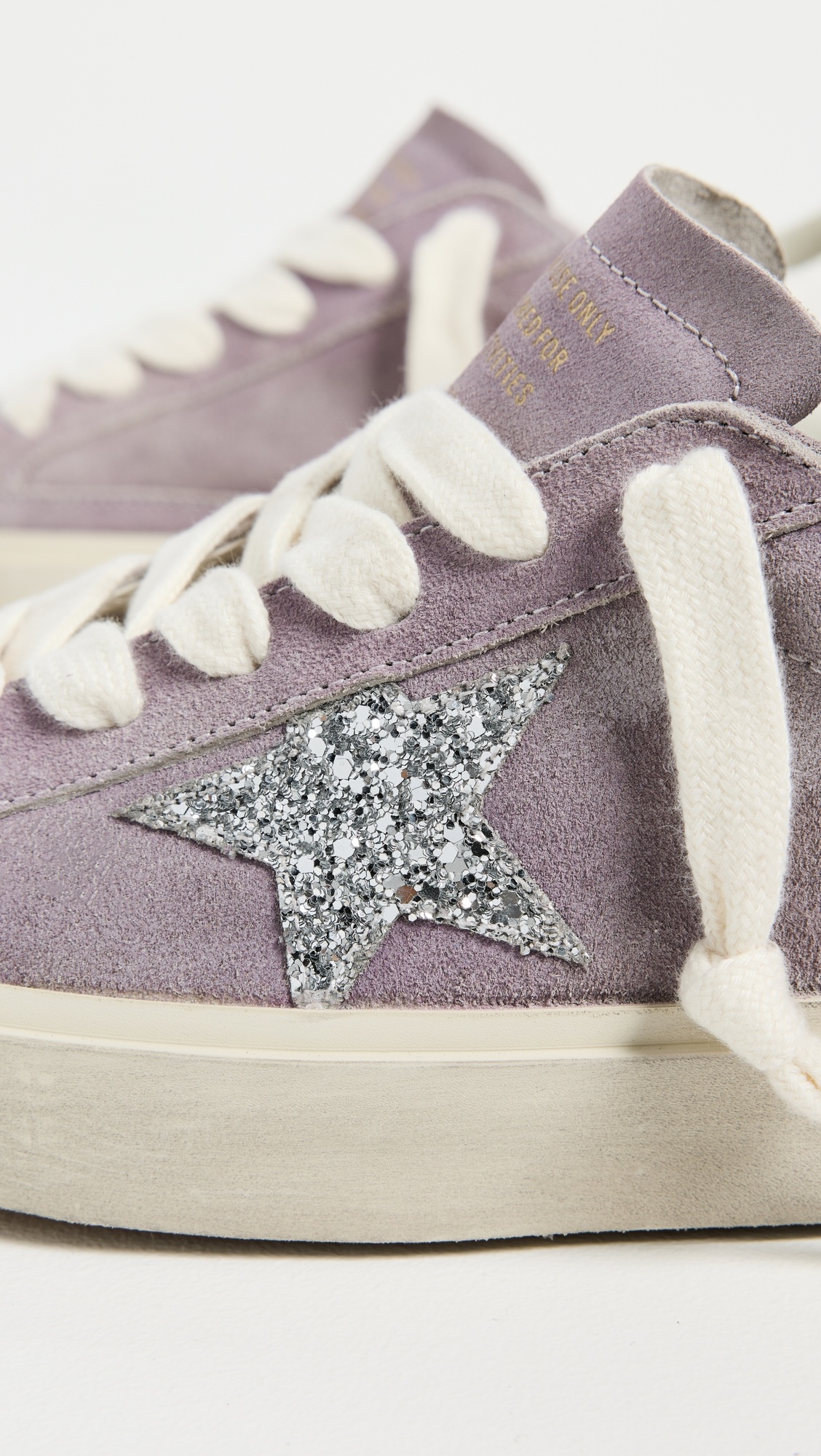 Hi Star Suede Upper and Toe Glitter Star Leather Heels - 5