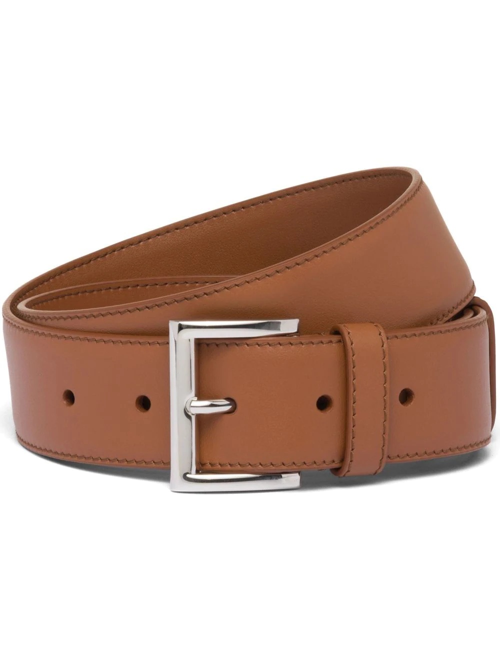 logo plaque square-buckle belt - 1