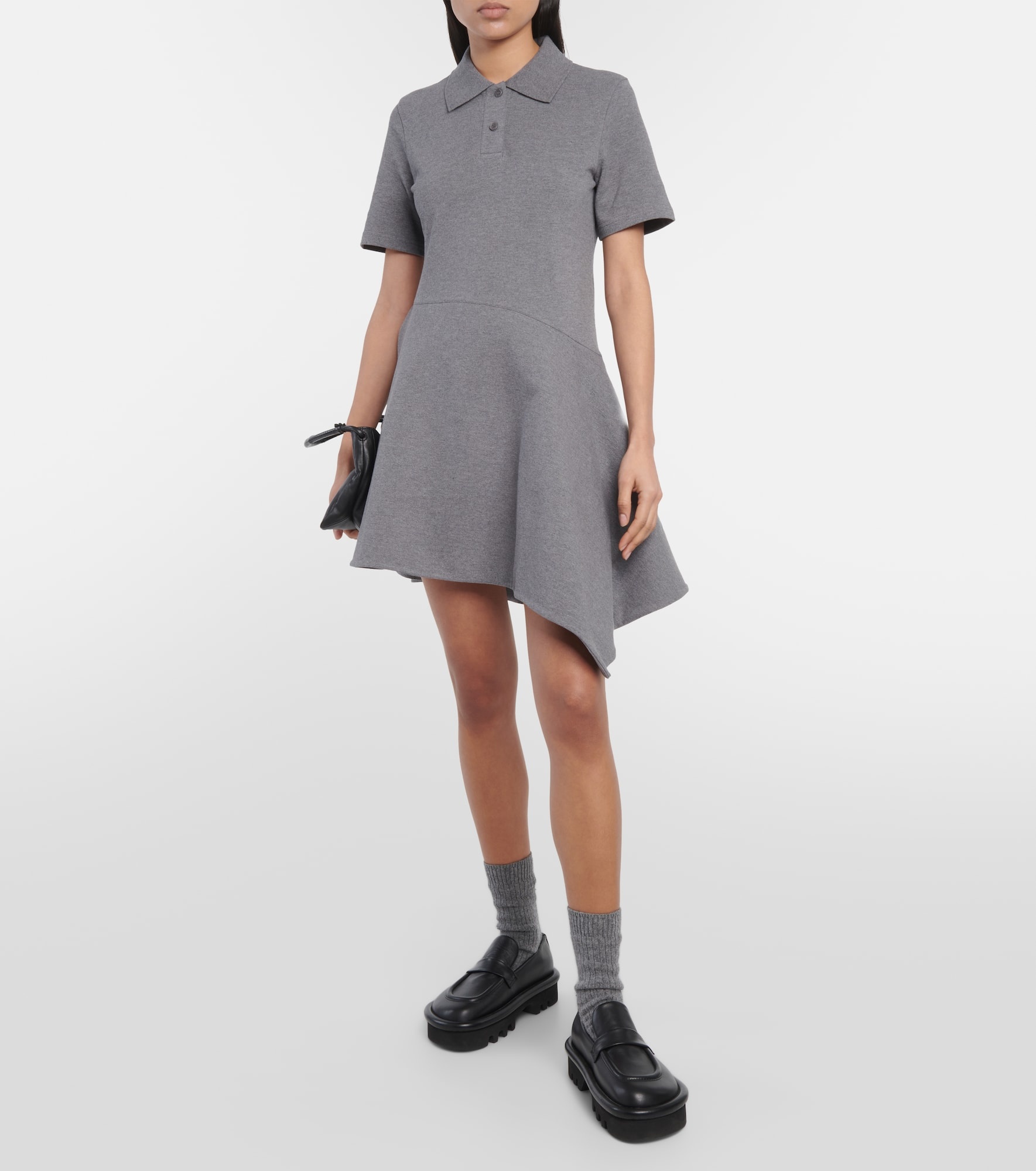 Asymmetric knitted minidress - 2
