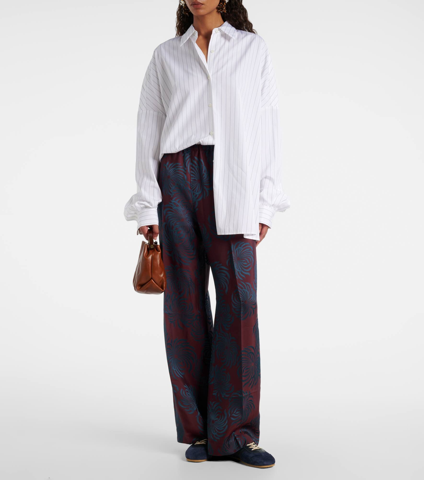 Oversized striped cotton poplin shirt - 2