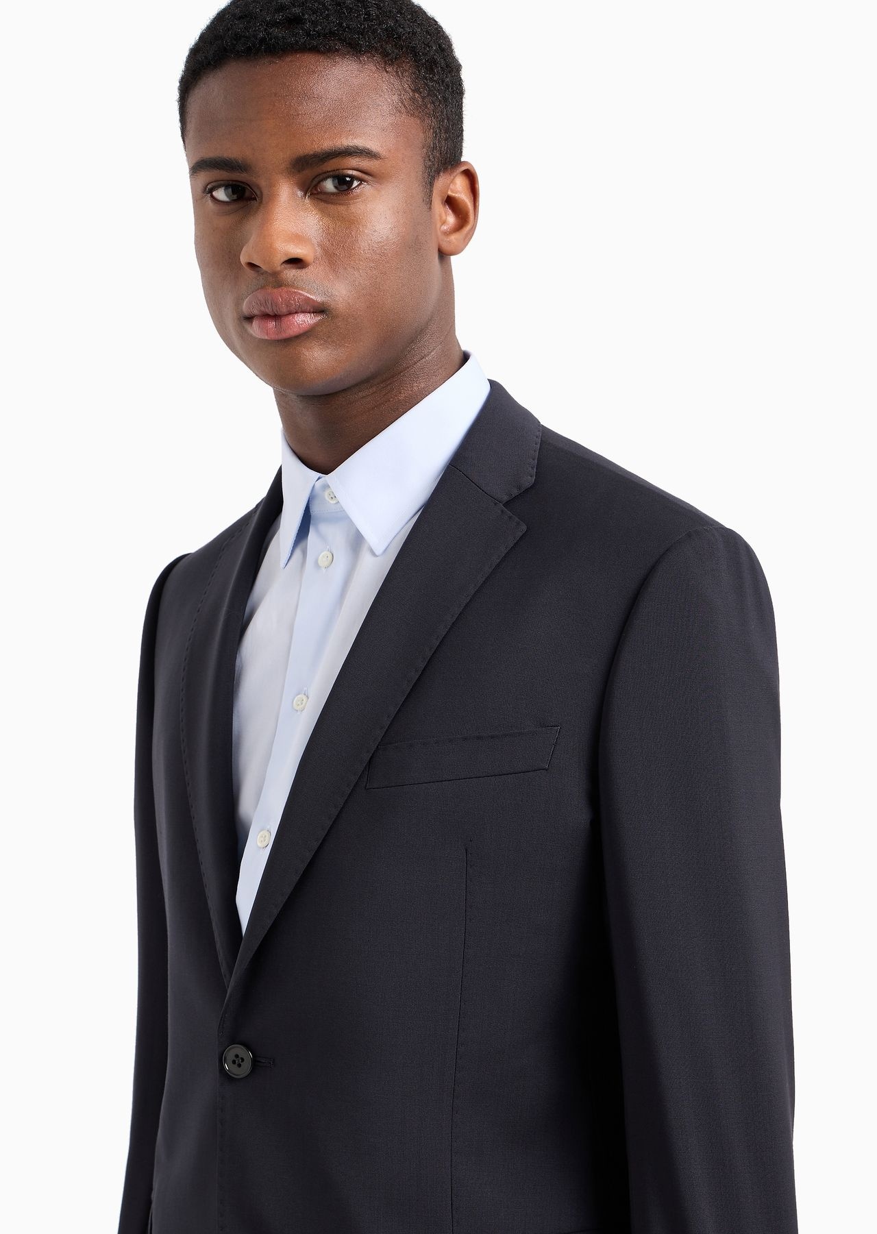 Single-breasted, slim-fit suit in natural stretch light wool - 5