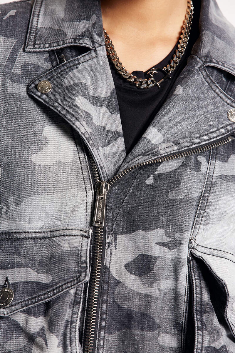 GREY CAMO WASH JACKET - 5