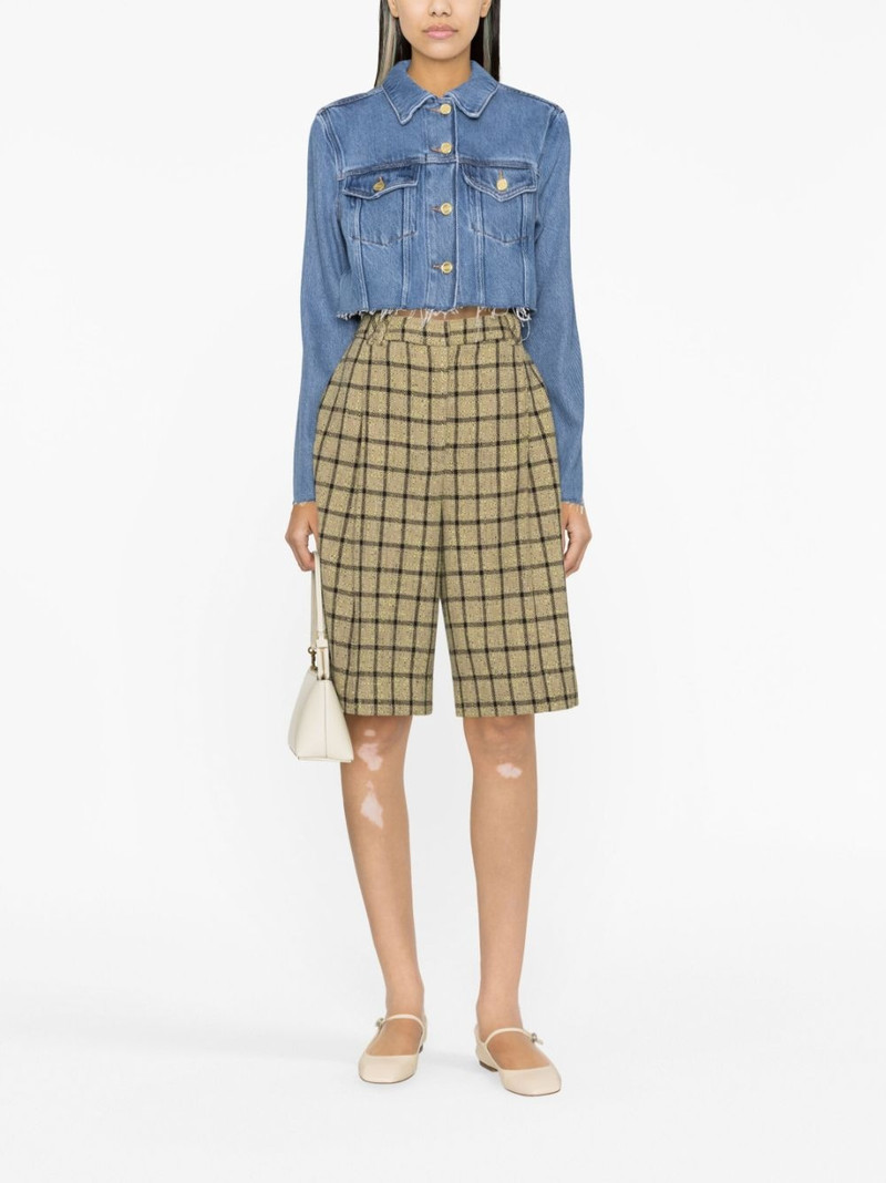 GANNI organic cotton cropped denim jacket outlook