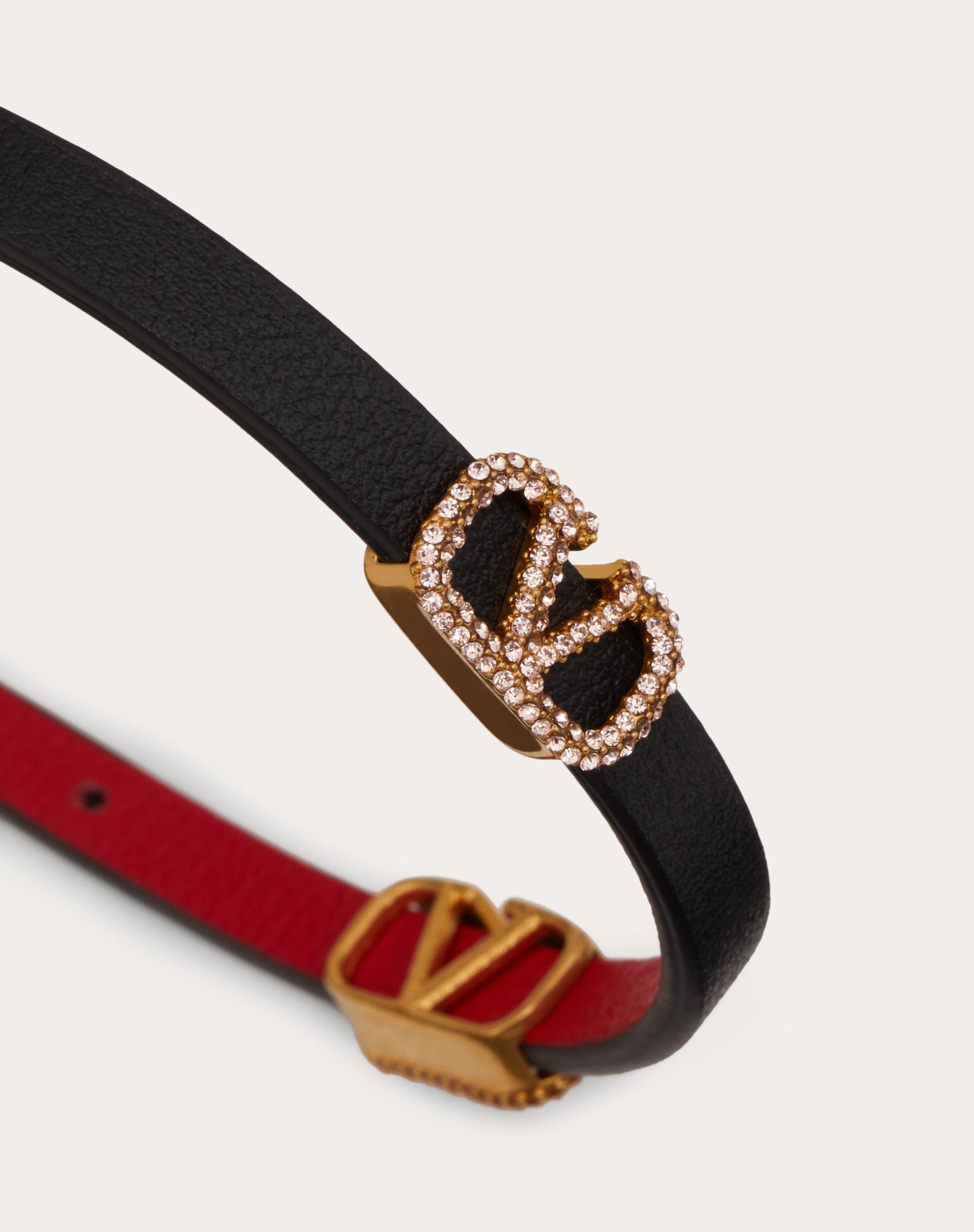 VLOGO SIGNATURE LEATHER BRACELET - 2