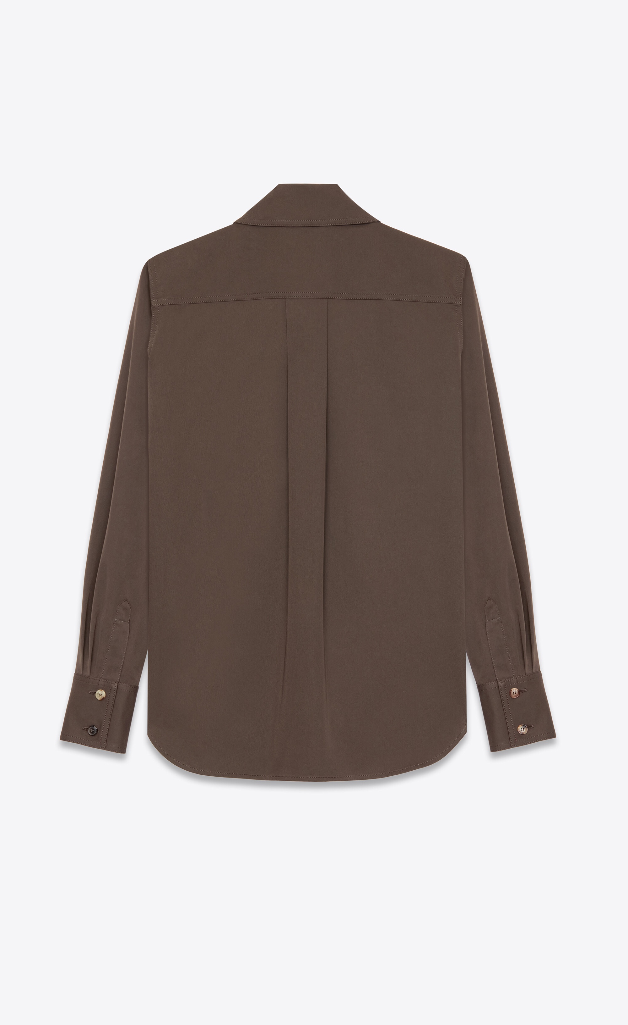 point-collar organic cotton shirt - 7