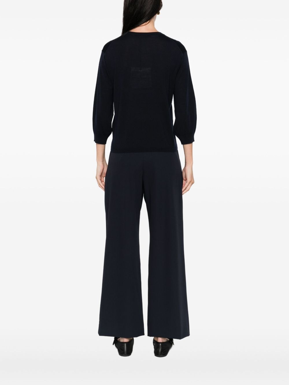 balloon-sleeve wool top - 4