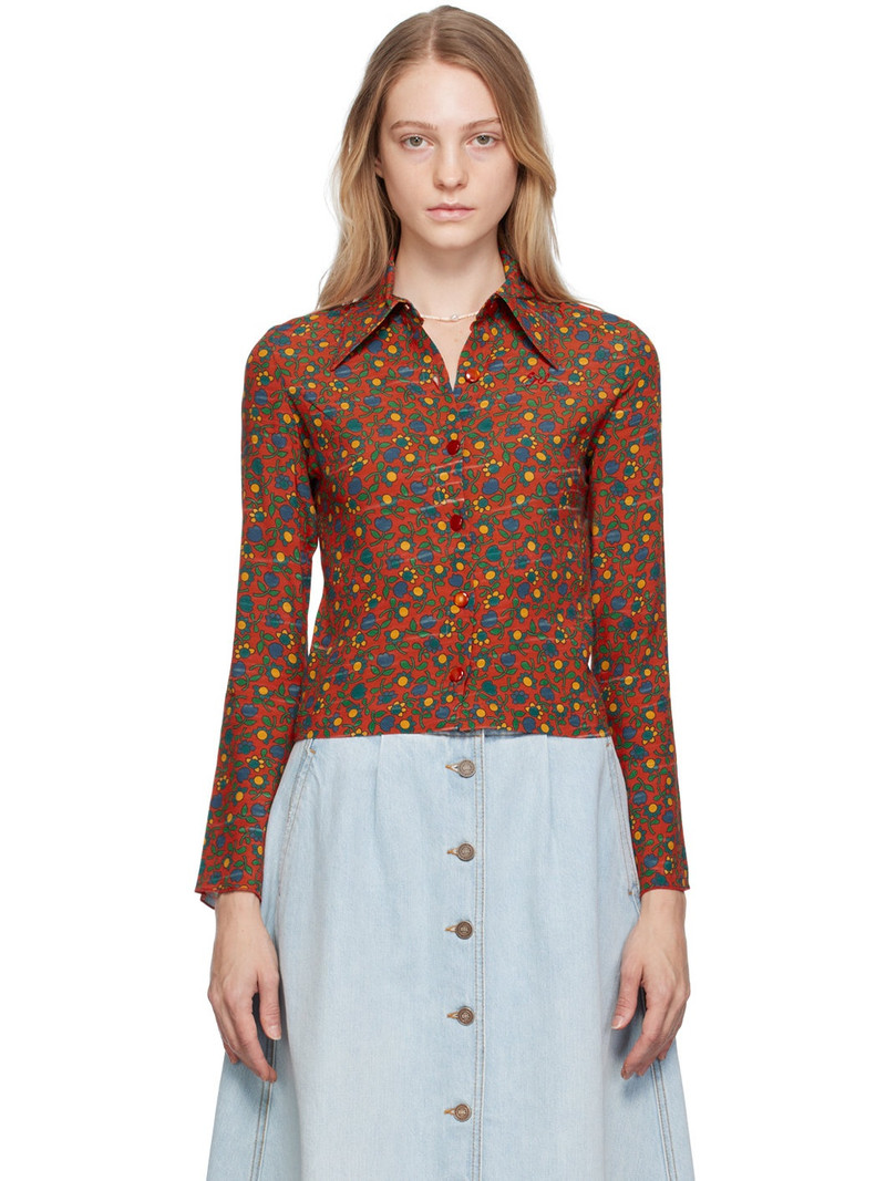Red Floral Blouse 1