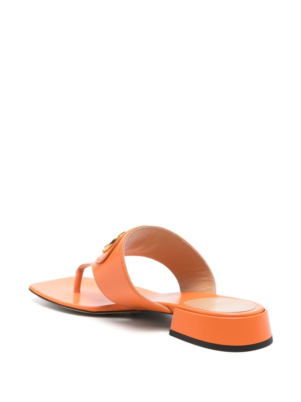 VLogo leather sandals - 3