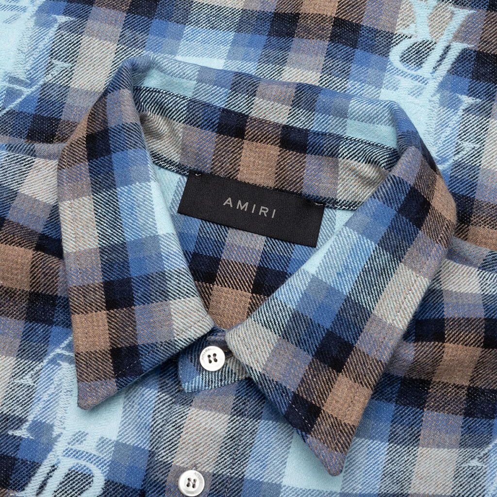 STAGGERED PLAID FLANNEL - LEGION BLUE - 3