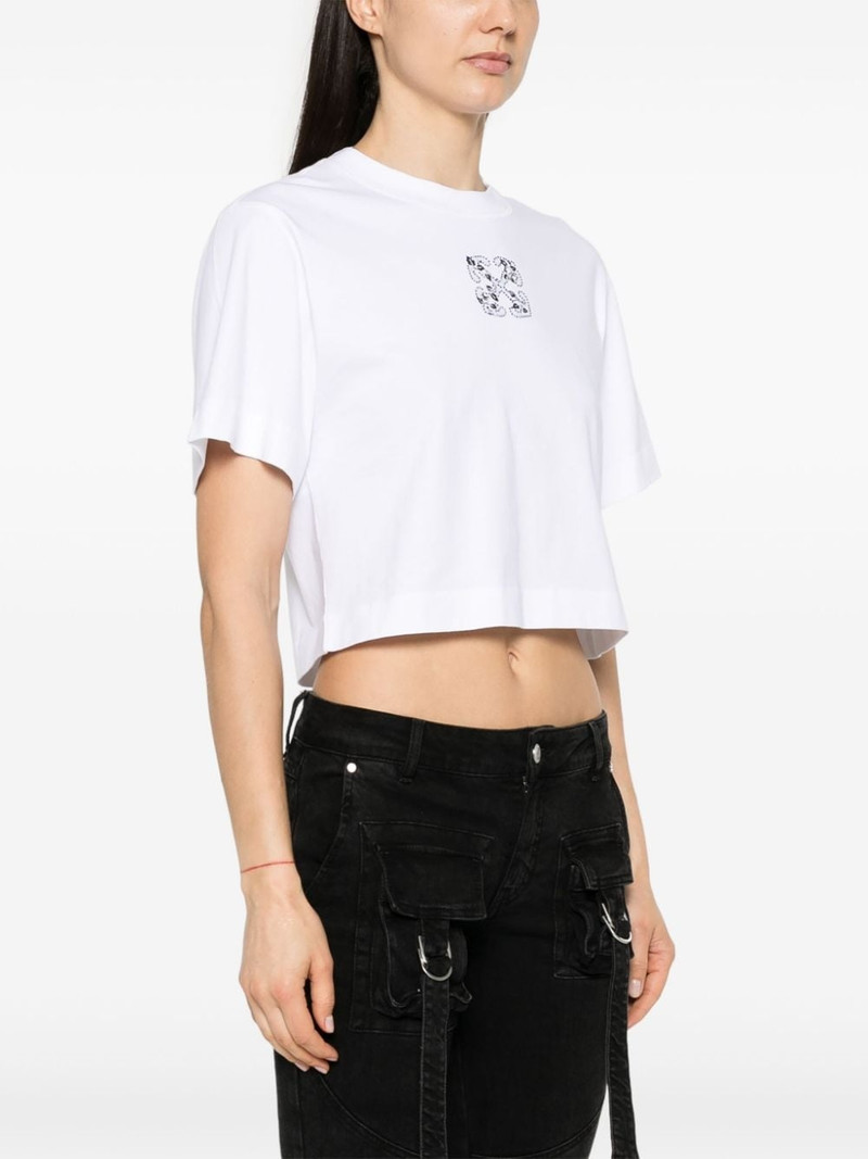 Bling Leaves S Arrow crop T-shirt 3