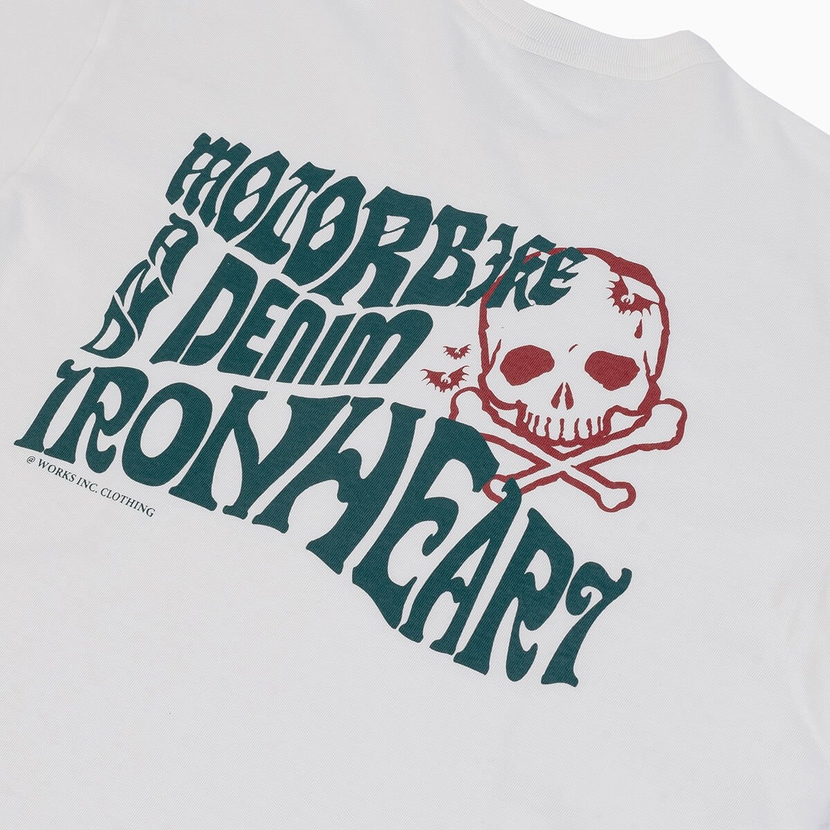 6.5oz Printed Loopwheel Crew Neck T-Shirt - White - 5