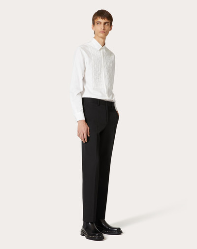 Valentino COTTON POPLIN SHIRT WITH EMBROIDERED PLASTRON outlook