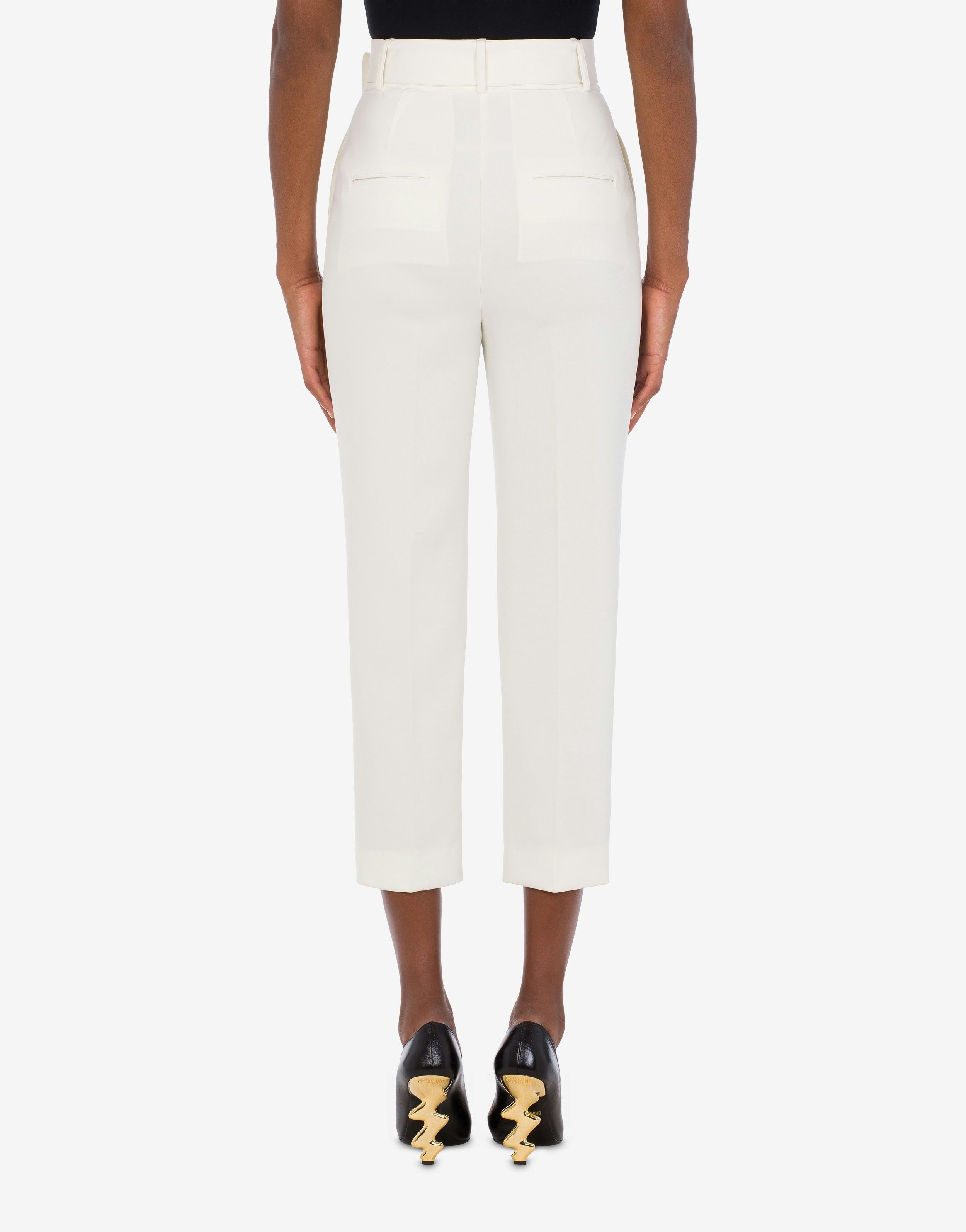 MORPHED BUCKLE STRETCH CRÊPE TROUSERS - 3