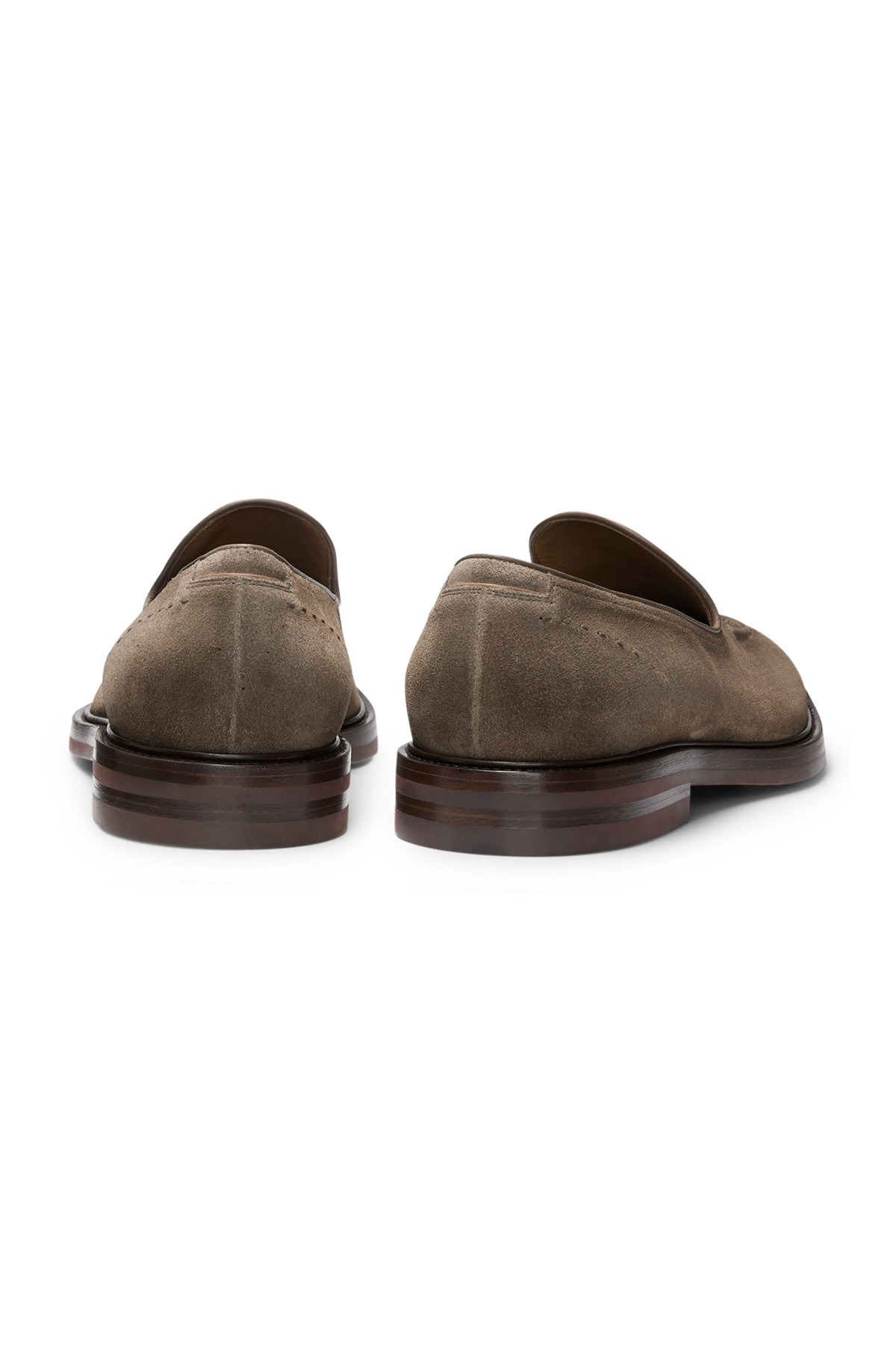 SUEDE LOAFERS WITH LEATHER PIPING - 5