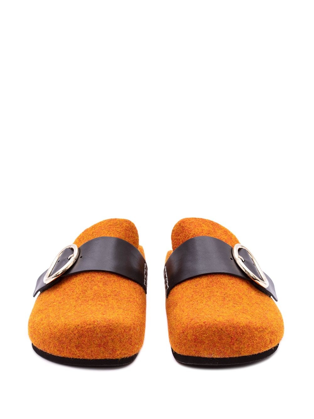 Felt loafer mules - 3