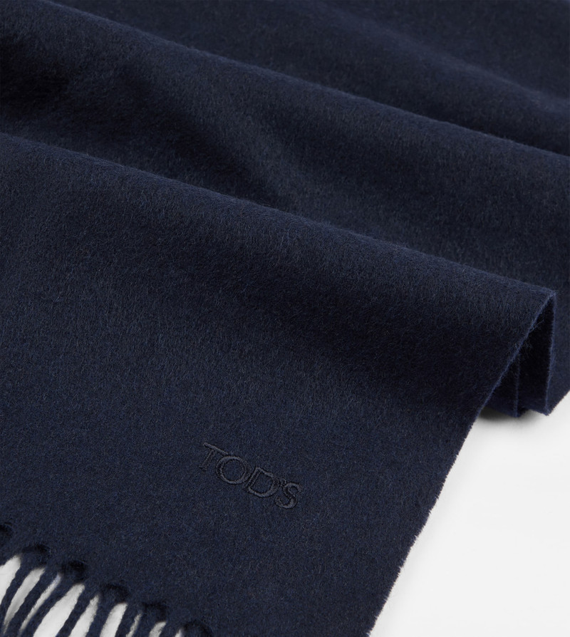 SCARF IN CASHMERE DRAP - LARGE SIZE - BLUE 3
