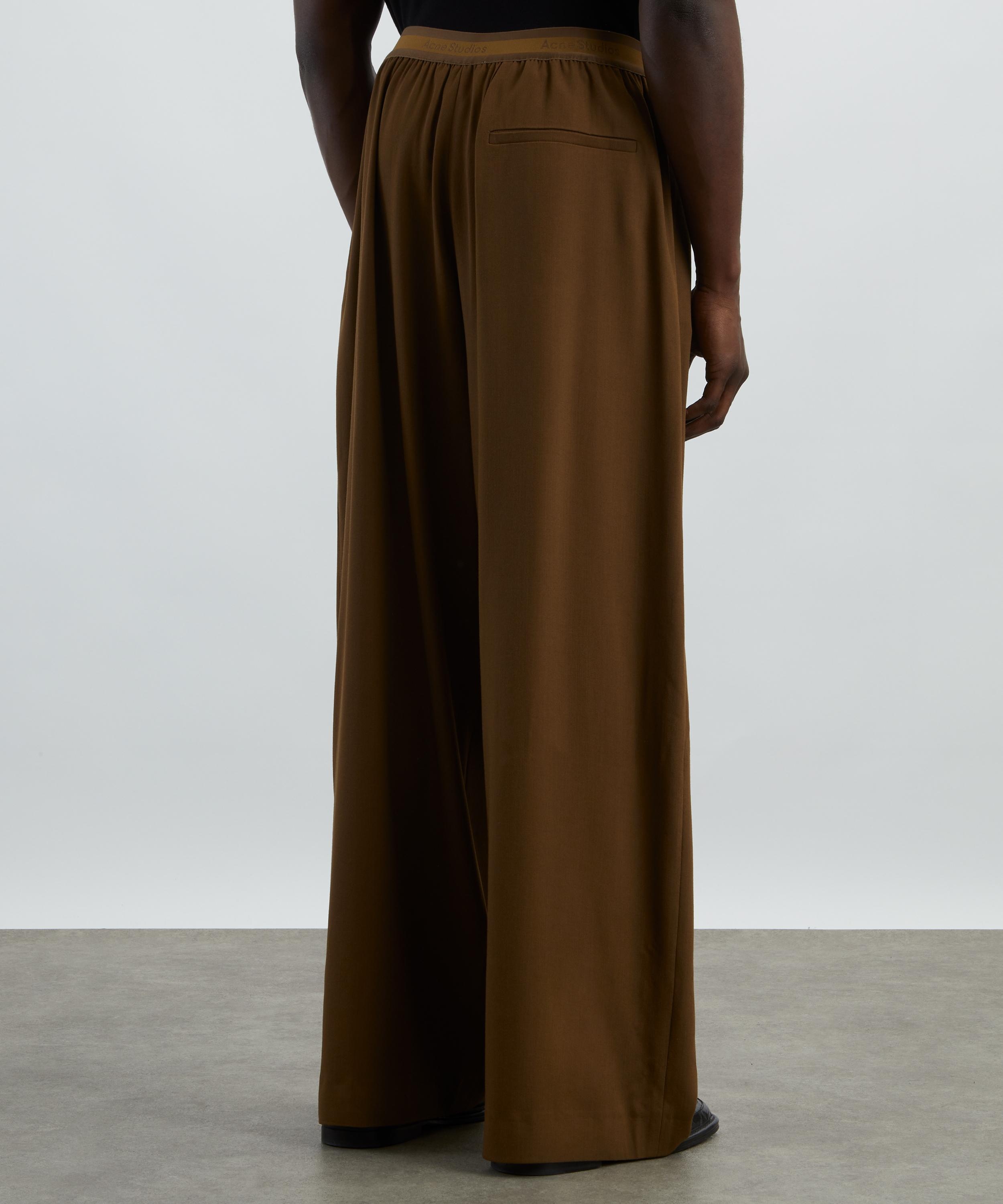 Brown Loose-Fit Logo Trousers - 4