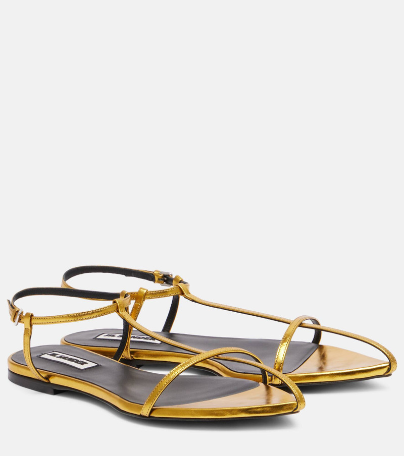 Metallic leather sandals 1