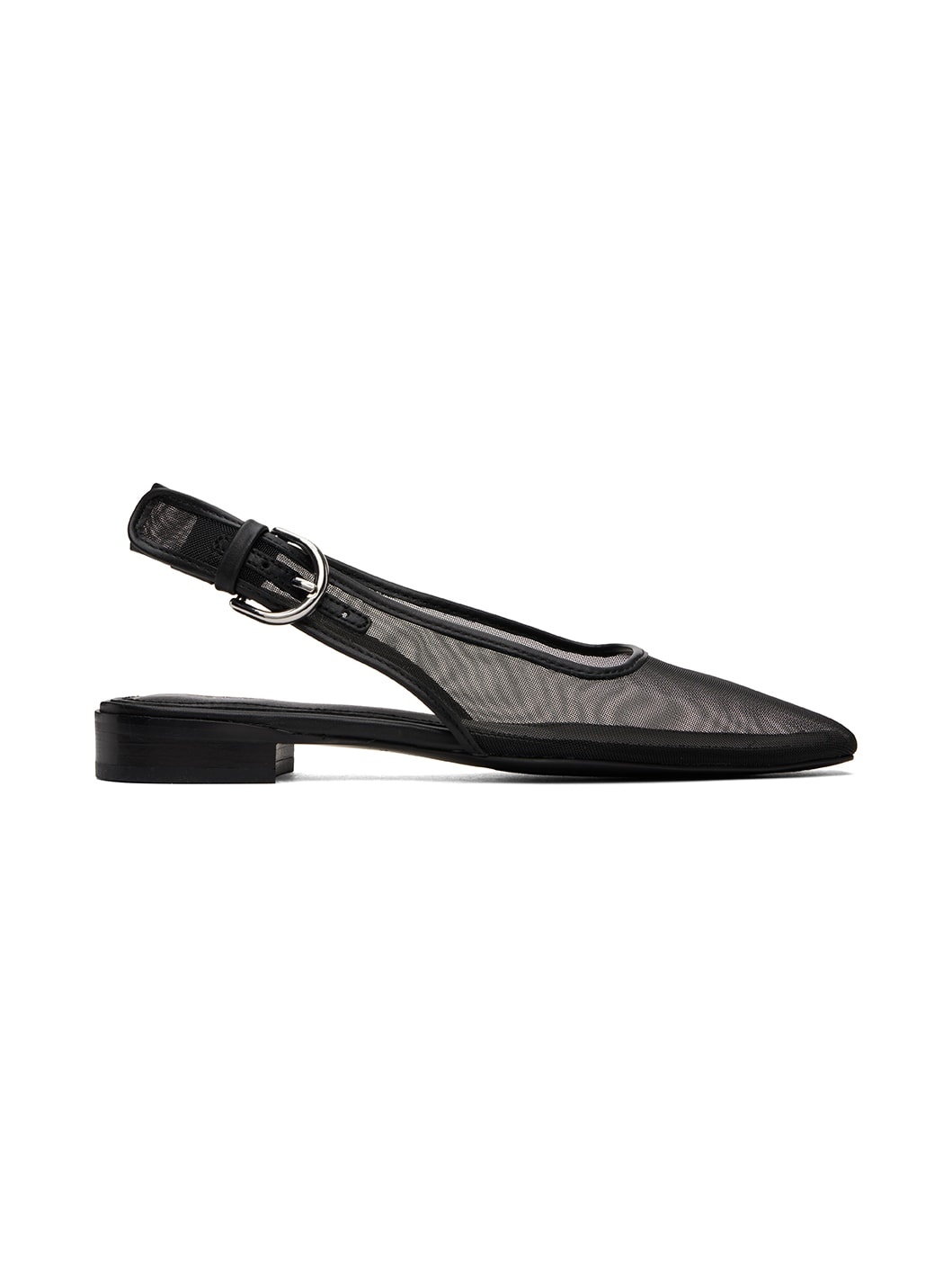 Black Astra Slingback Ballerina Flats - 1