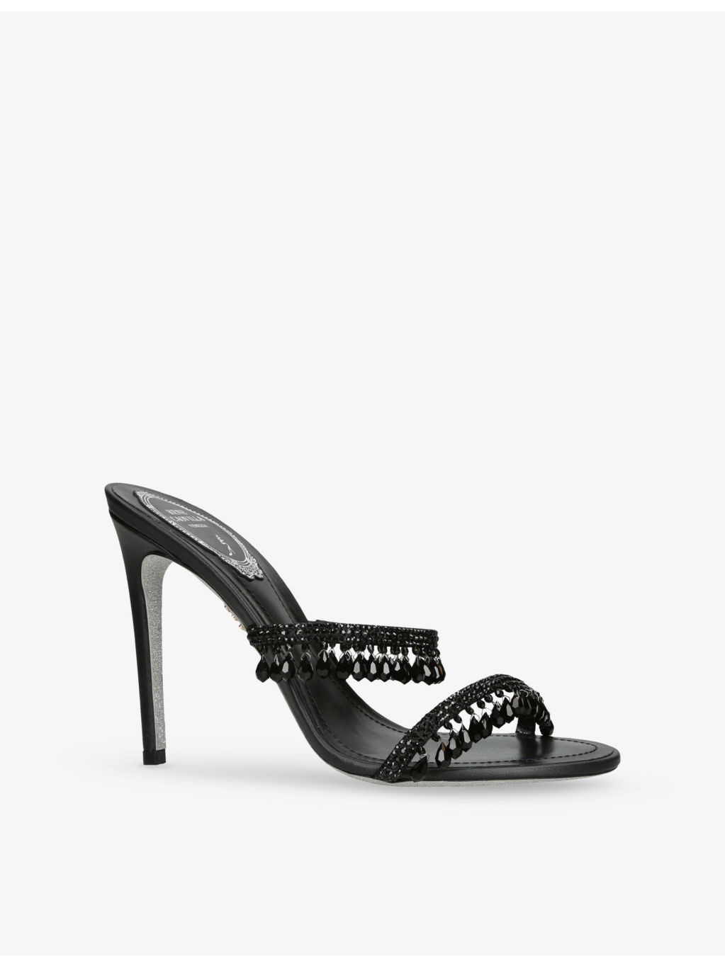 Chandelier 105 Crystal-Embellished Satin Heeled Sandals - 3