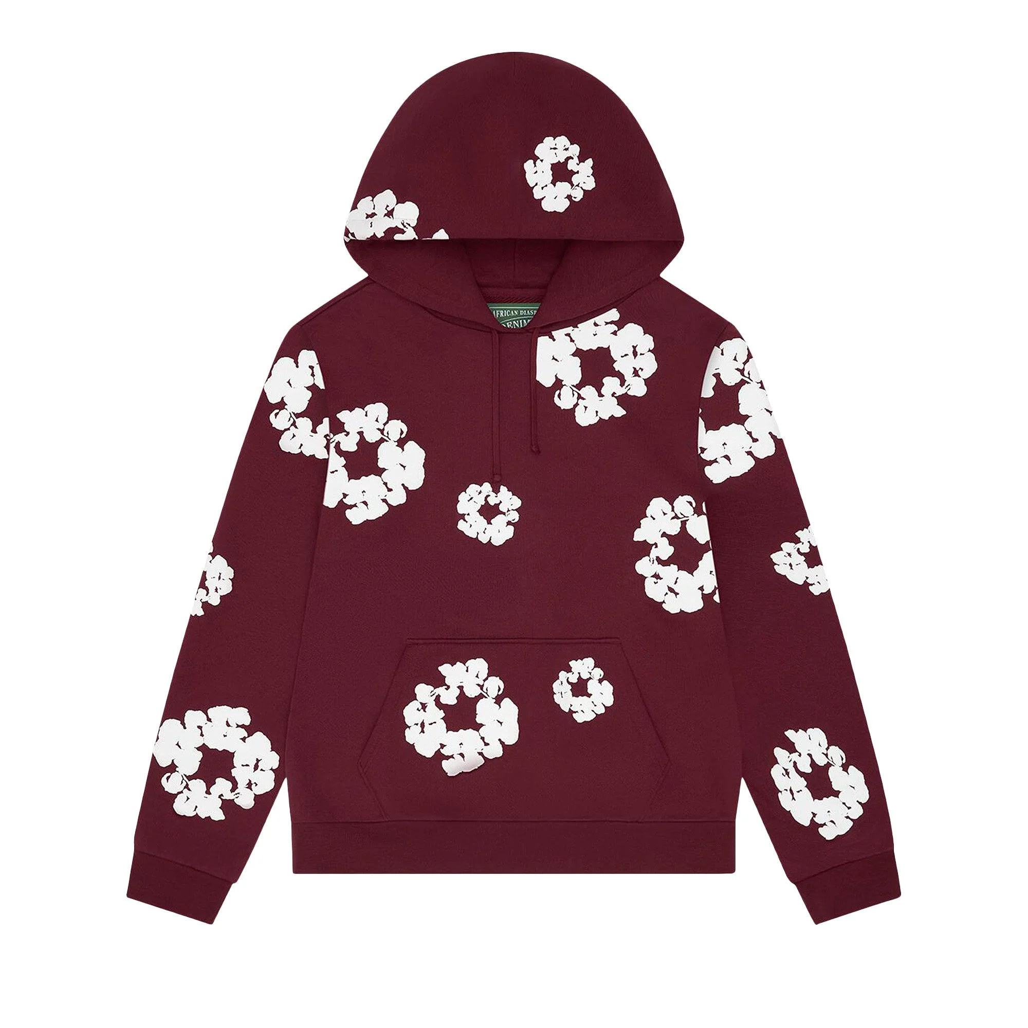 Denim Tears Cotton Wreath Hoodie 'Burgundy' - 1