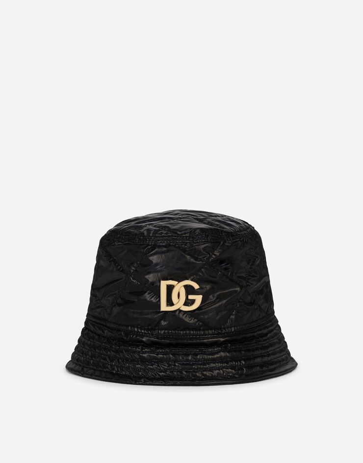 Nylon bucket hat with DG crystal embellishment - 1